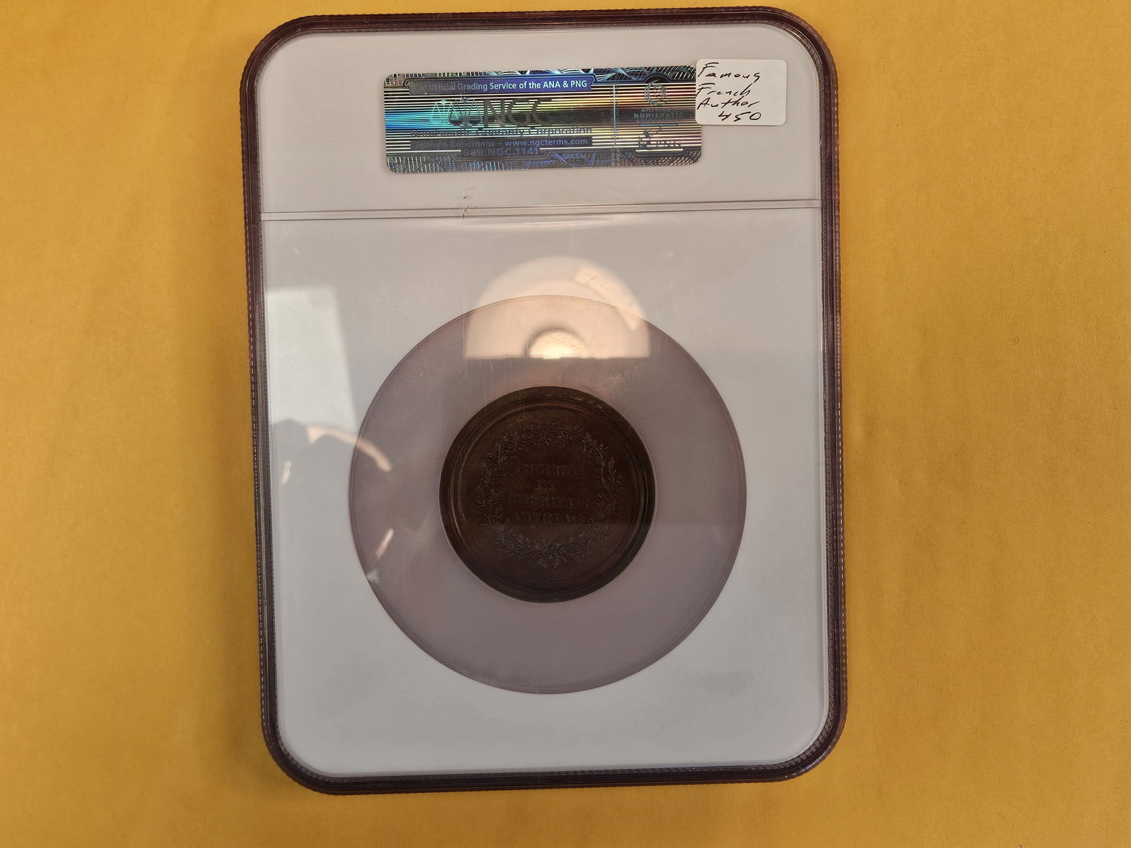 ** COOL ** LARGE NGC 1778 Switzerland Bronze J. J. Rousseau Medal in Mint State 64 BN - 5