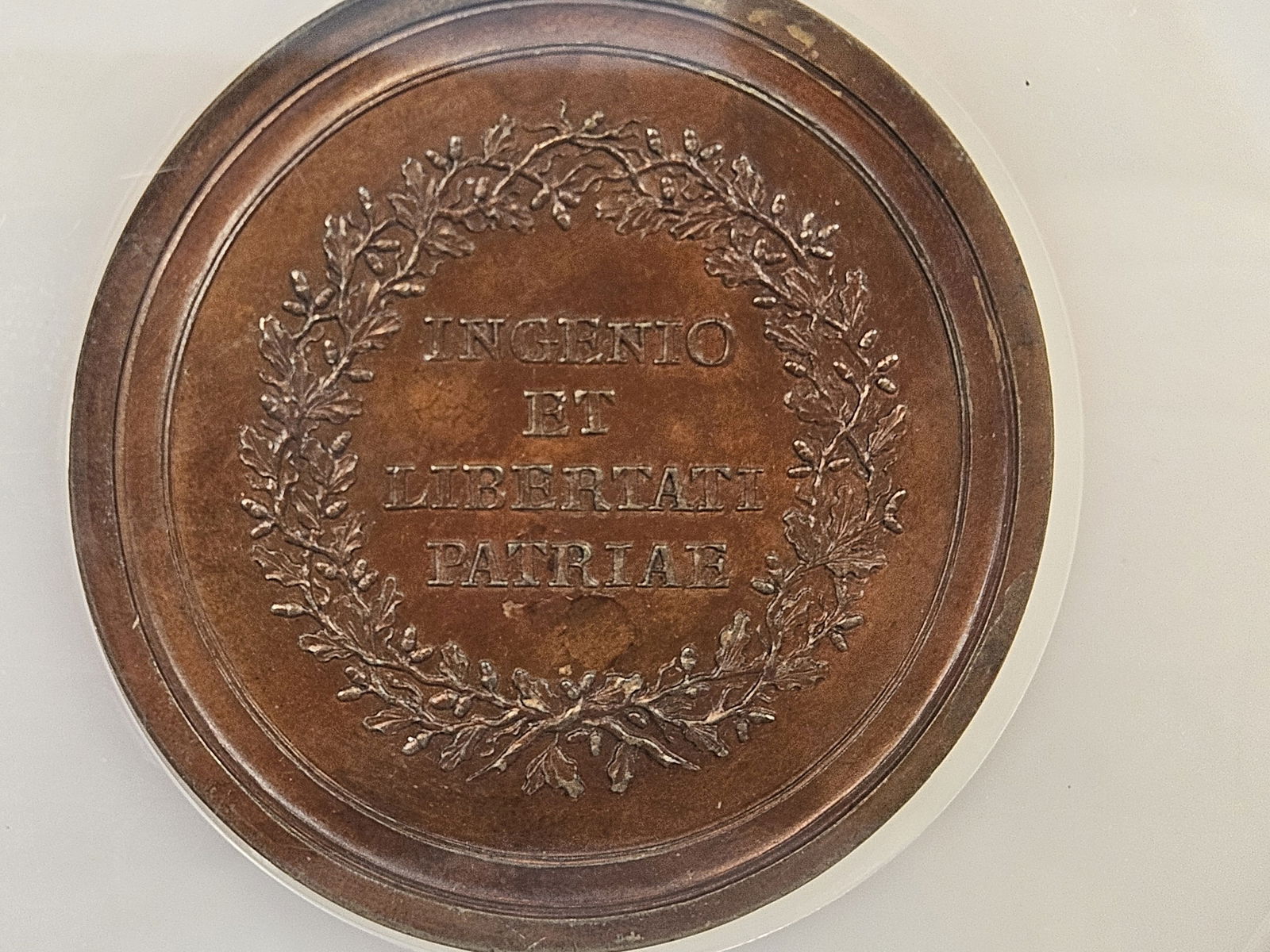 ** COOL ** LARGE NGC 1778 Switzerland Bronze J. J. Rousseau Medal in Mint State 64 BN - 6