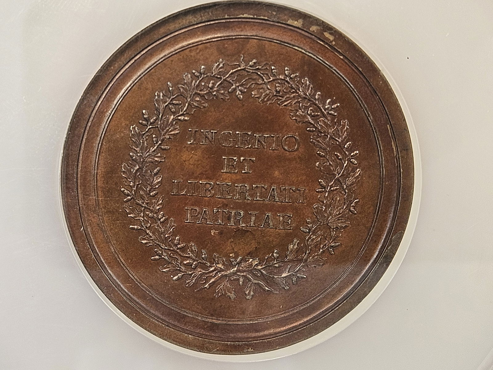 ** COOL ** LARGE NGC 1778 Switzerland Bronze J. J. Rousseau Medal in Mint State 64 BN - 8