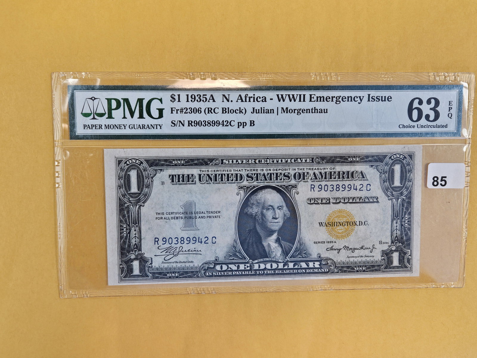 PMG Choice Uncirculated 63 EPQ 1935-A One Dollar Silver Certificate (1 of 2)