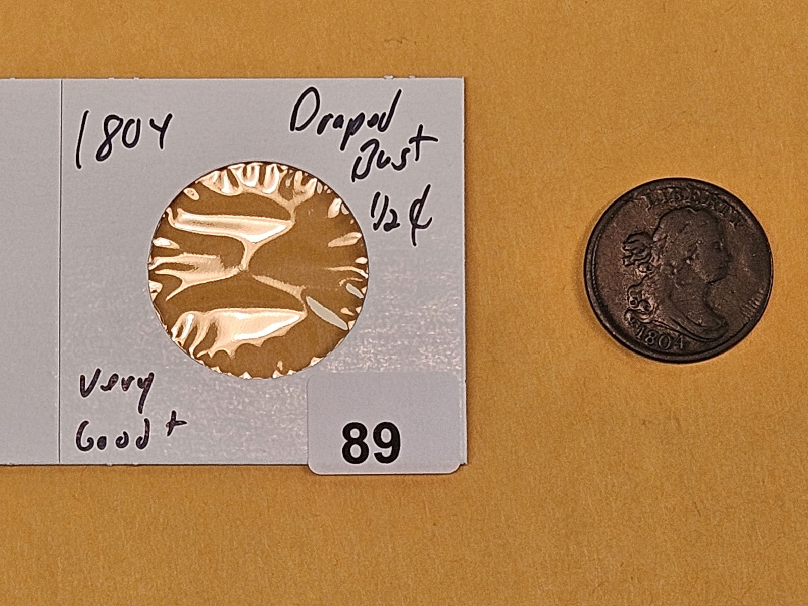 1804 Draped Bust Half Cent in Very Good plus - 2