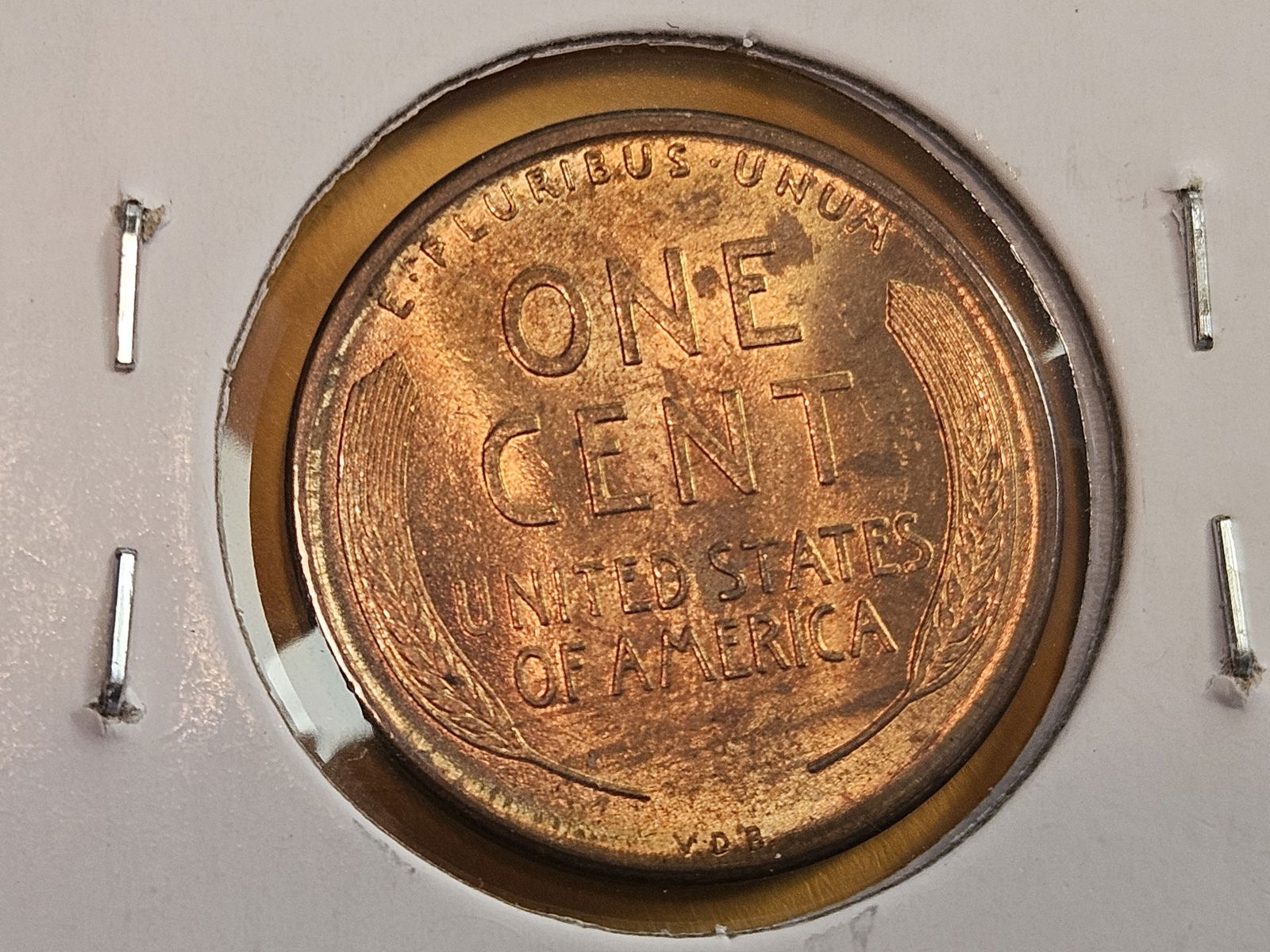 Choice Uncirculated Red-Brown 1909 VDB Wheat cent - 4