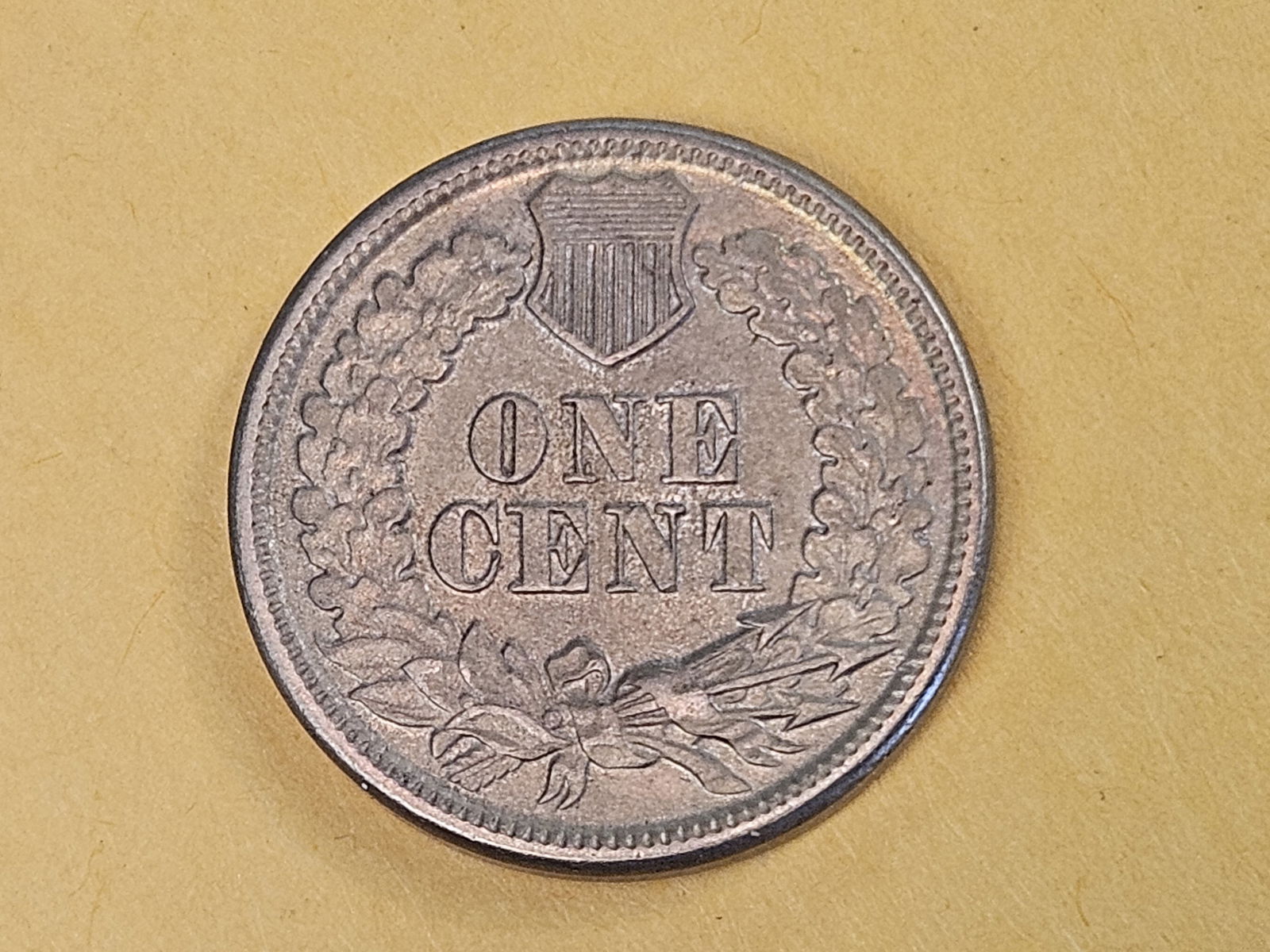 1861 Copper-Nickel Indian cent in About Uncirculated - 6