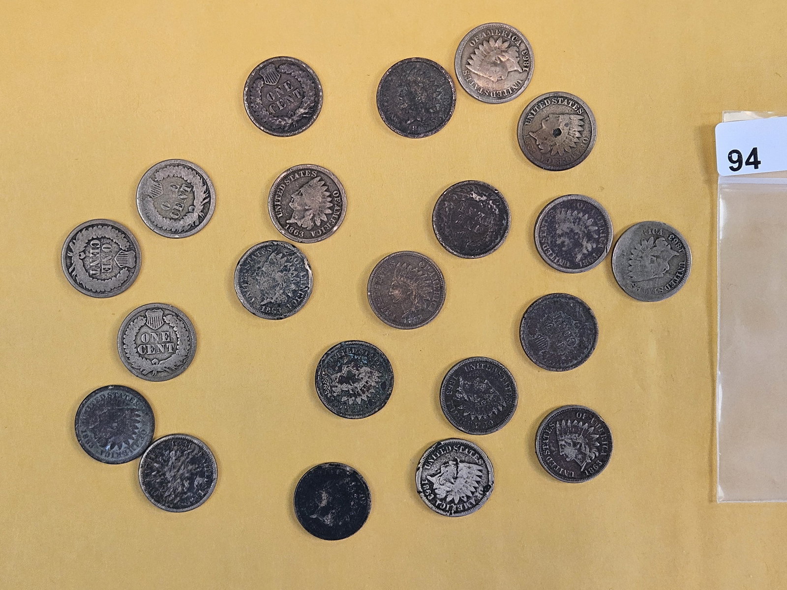 Twenty-One Copper-nickel Indian cents (1 of 2)