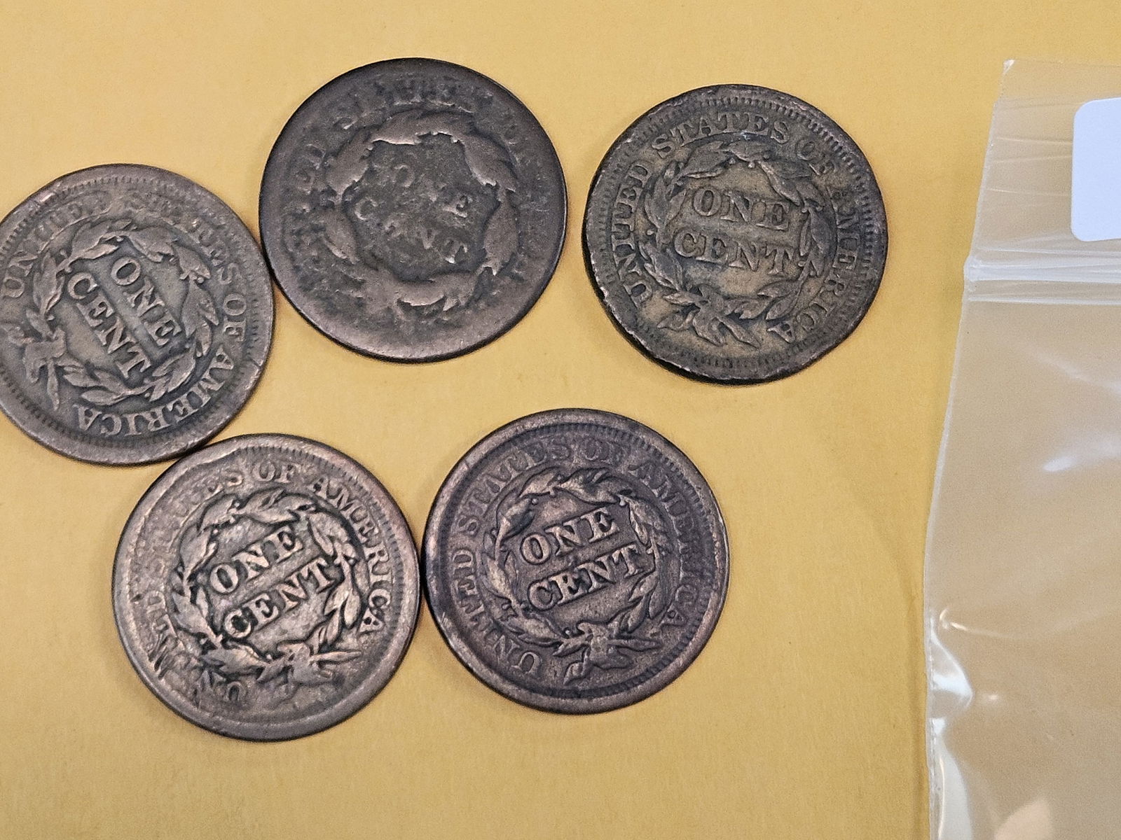 Five Mixed Large Cents - 2