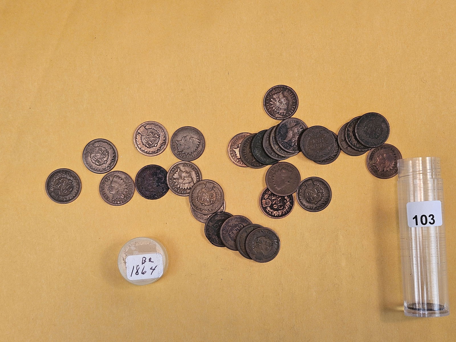 Thirty 1864 Bronze Indian Cents - 2