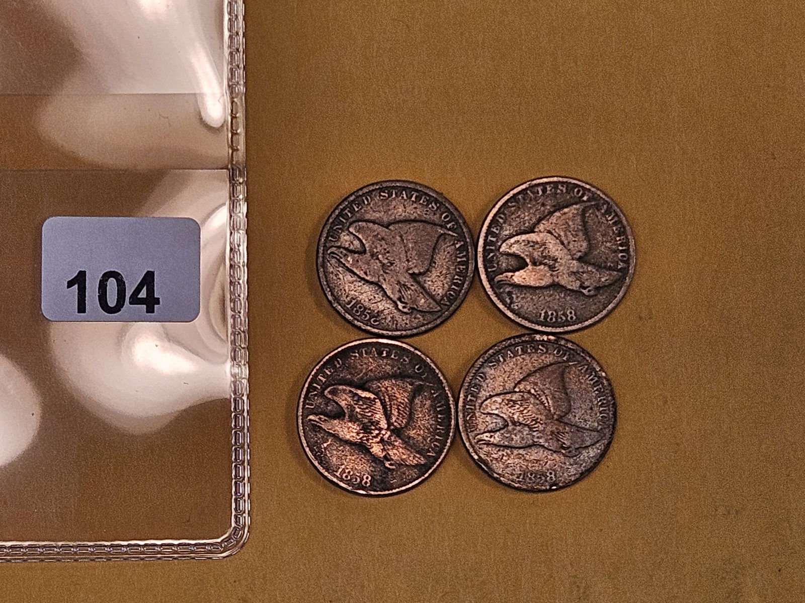 Four 1858 Flying Eagle Cents - 2