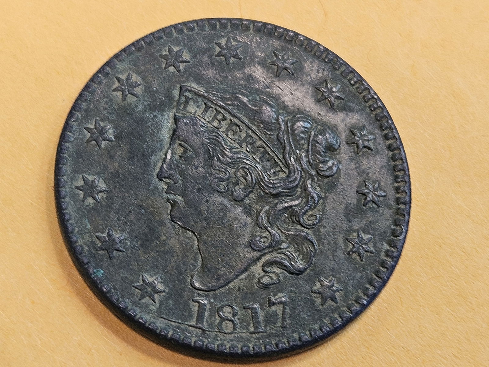 1817 Coronet Head Large Cent in Extra Fine plus - 3