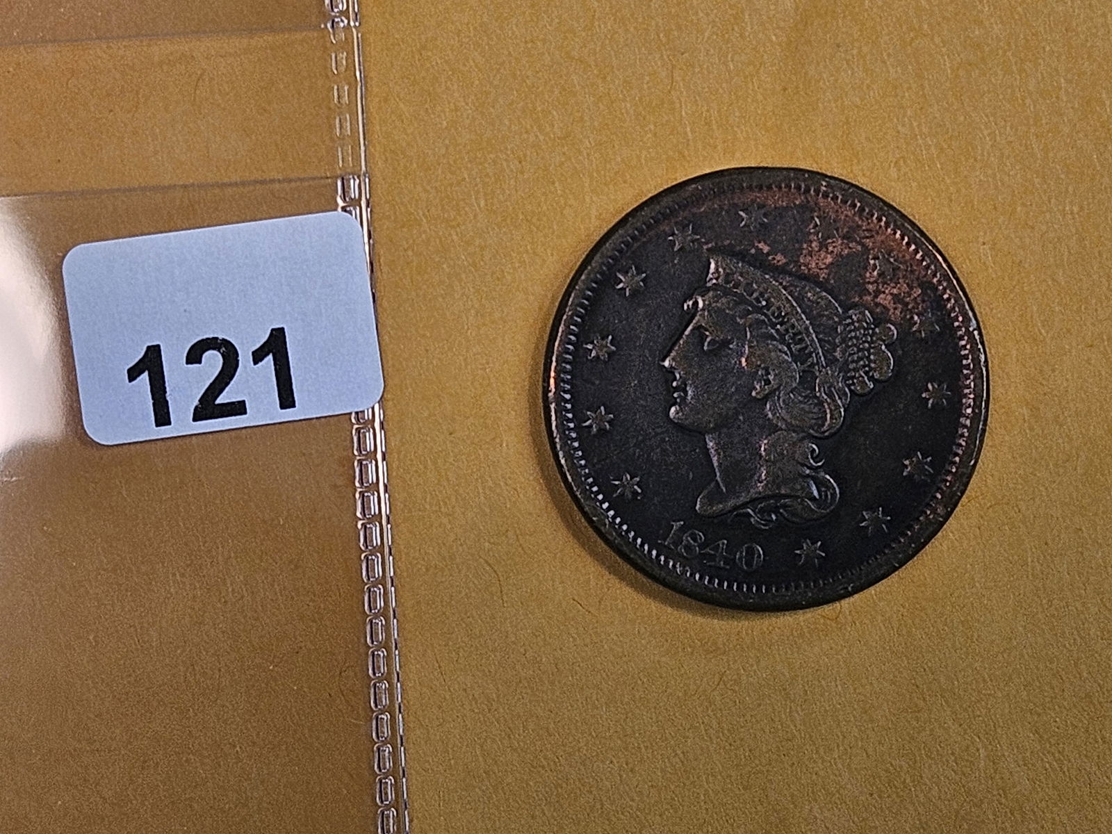 1840 Braided Hair Large Cent - 2