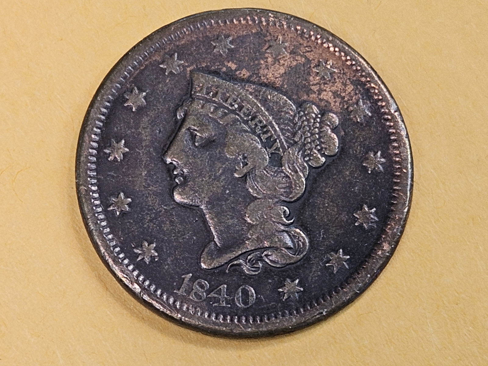 1840 Braided Hair Large Cent - 3