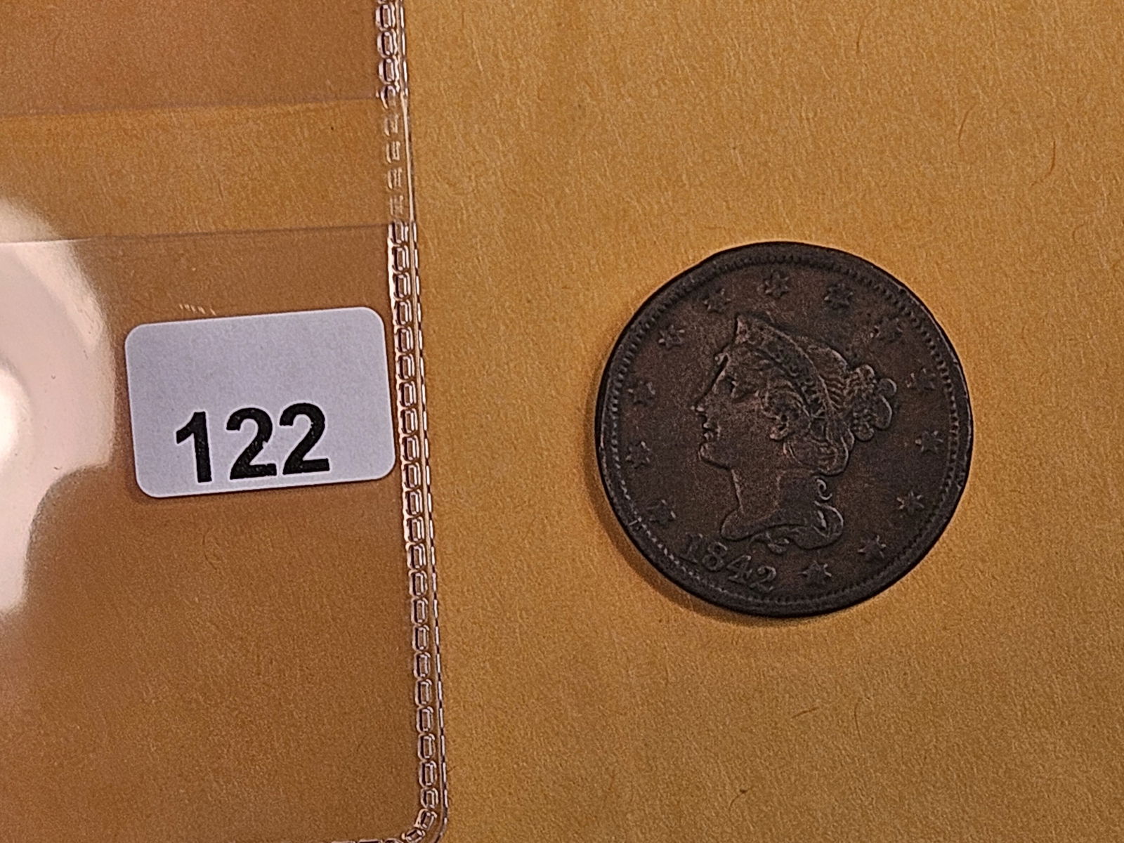 1842 Braided Hair Large Cent - 2