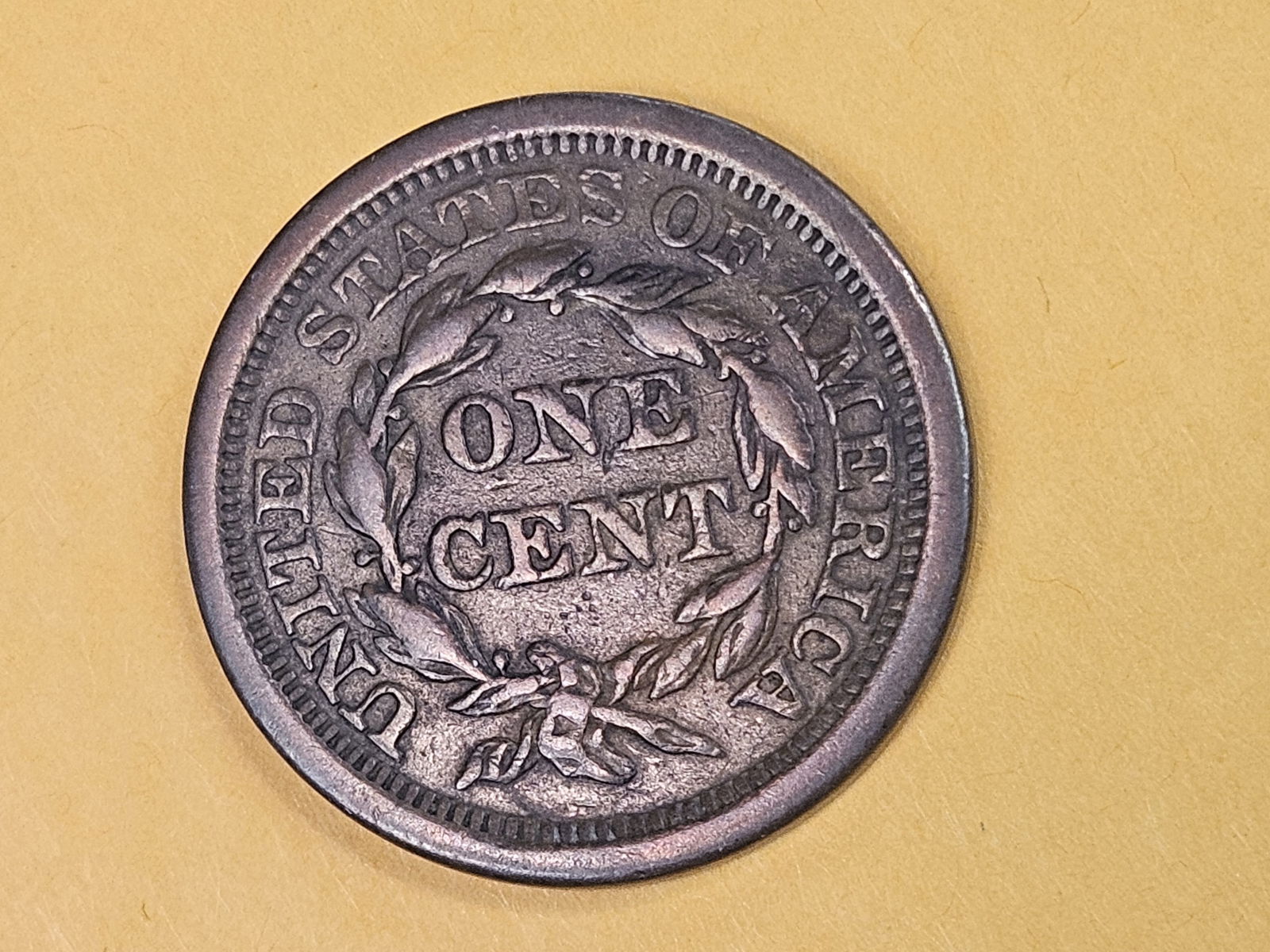 1843 Braided Hair Large Cent in Very Fine - 4