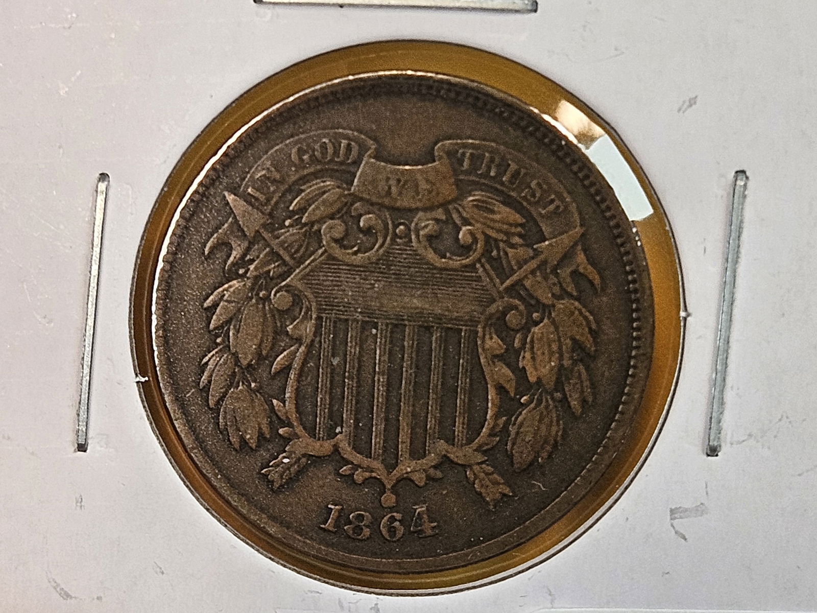 1864 Two Cent piece in Extra Fine (1 of 4)