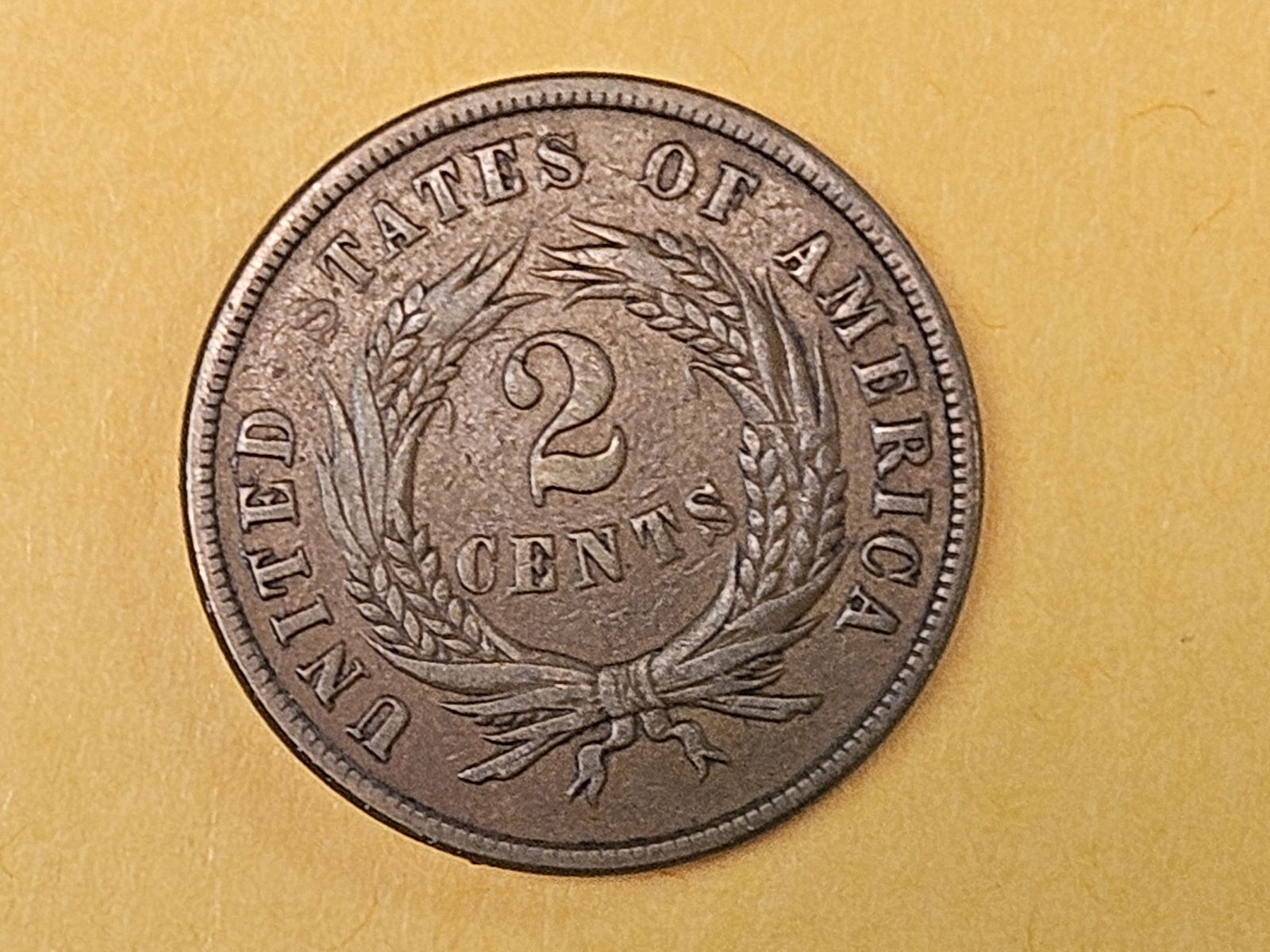 1865 Two Cent piece in Very Fine plus - 6