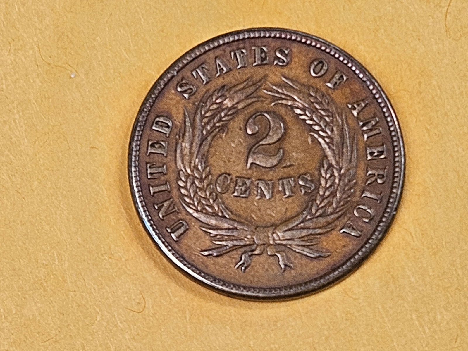 * Semi-Key 1870 Two Cent piece in Very Fine - 5
