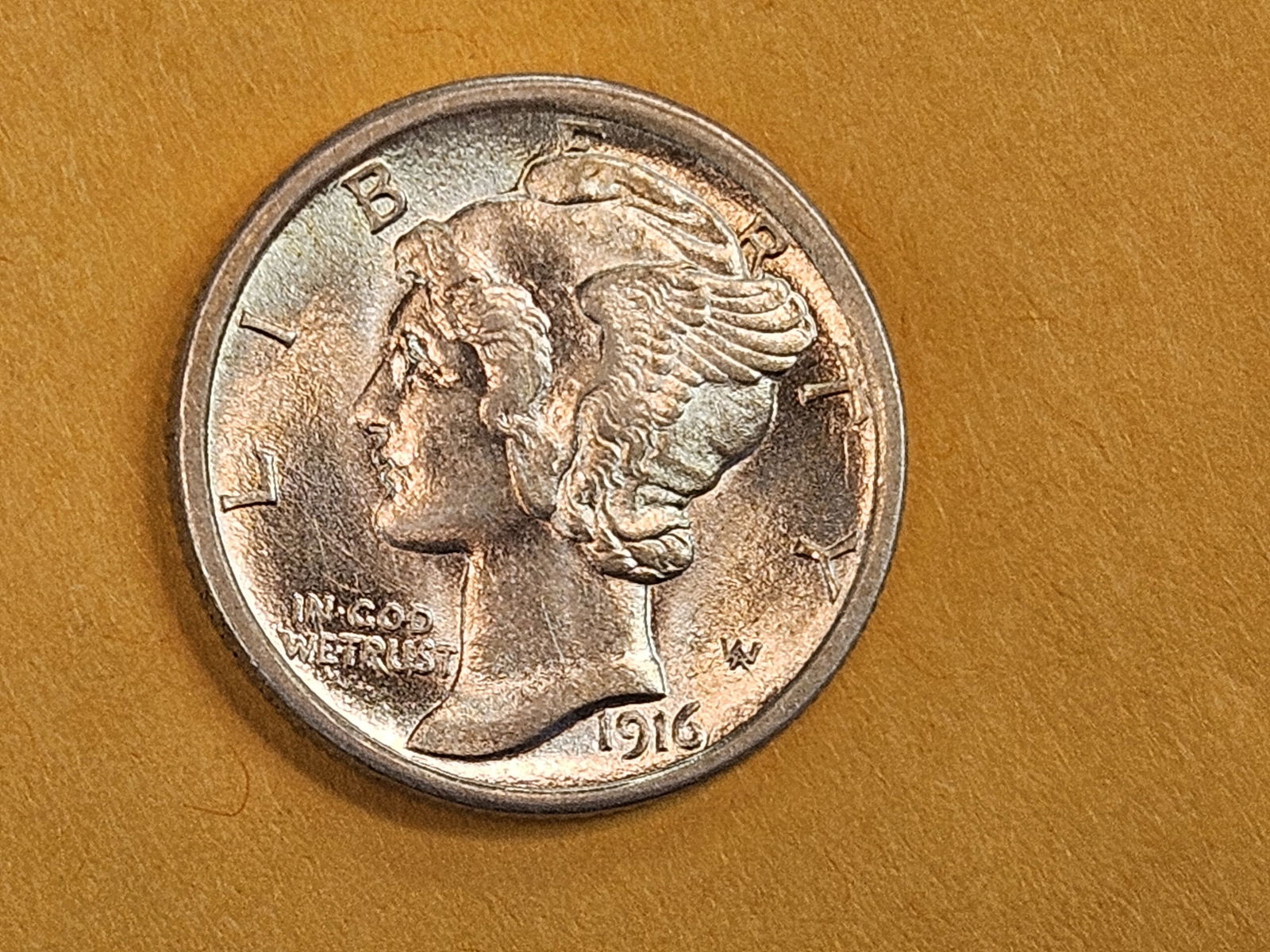 GEM Brilliant Uncirculated 1916 Mercury Dime FSB - 5