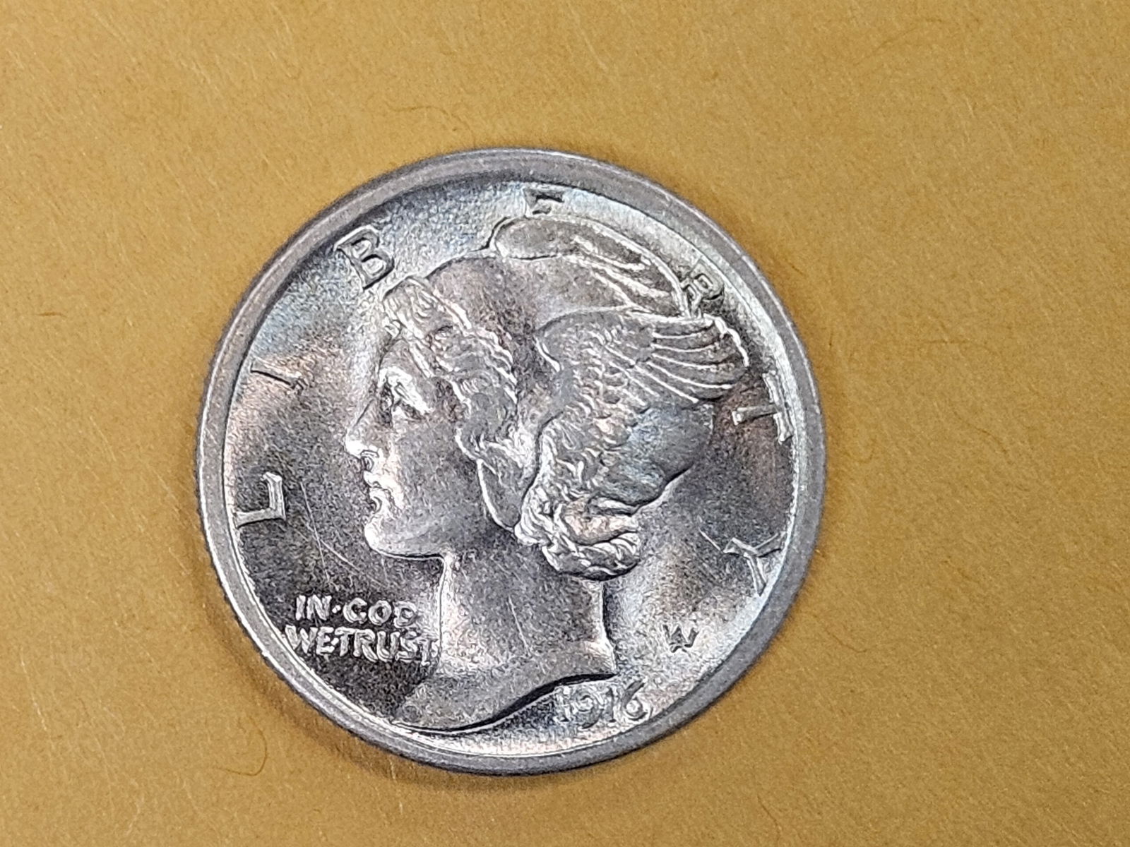 GEM Brilliant Uncirculated 1916 Mercury Dime FSB - 6