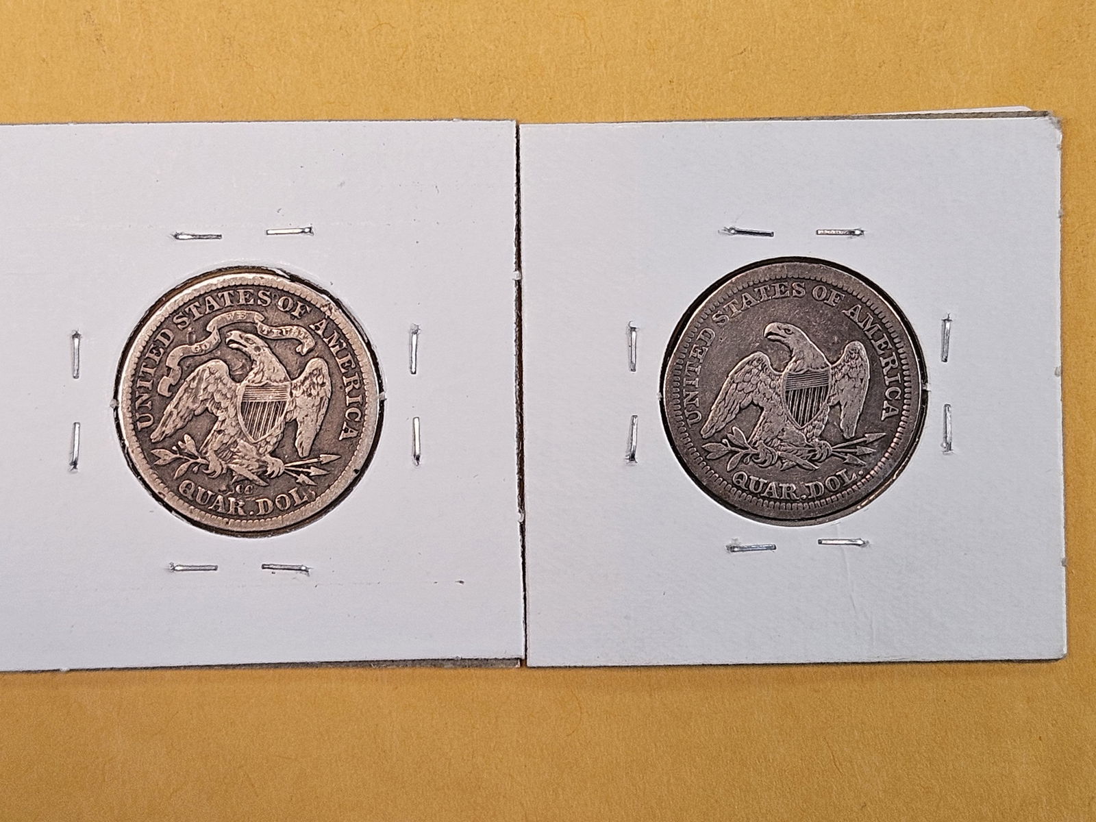 Two Better date Seated Liberty silver quarters - 2