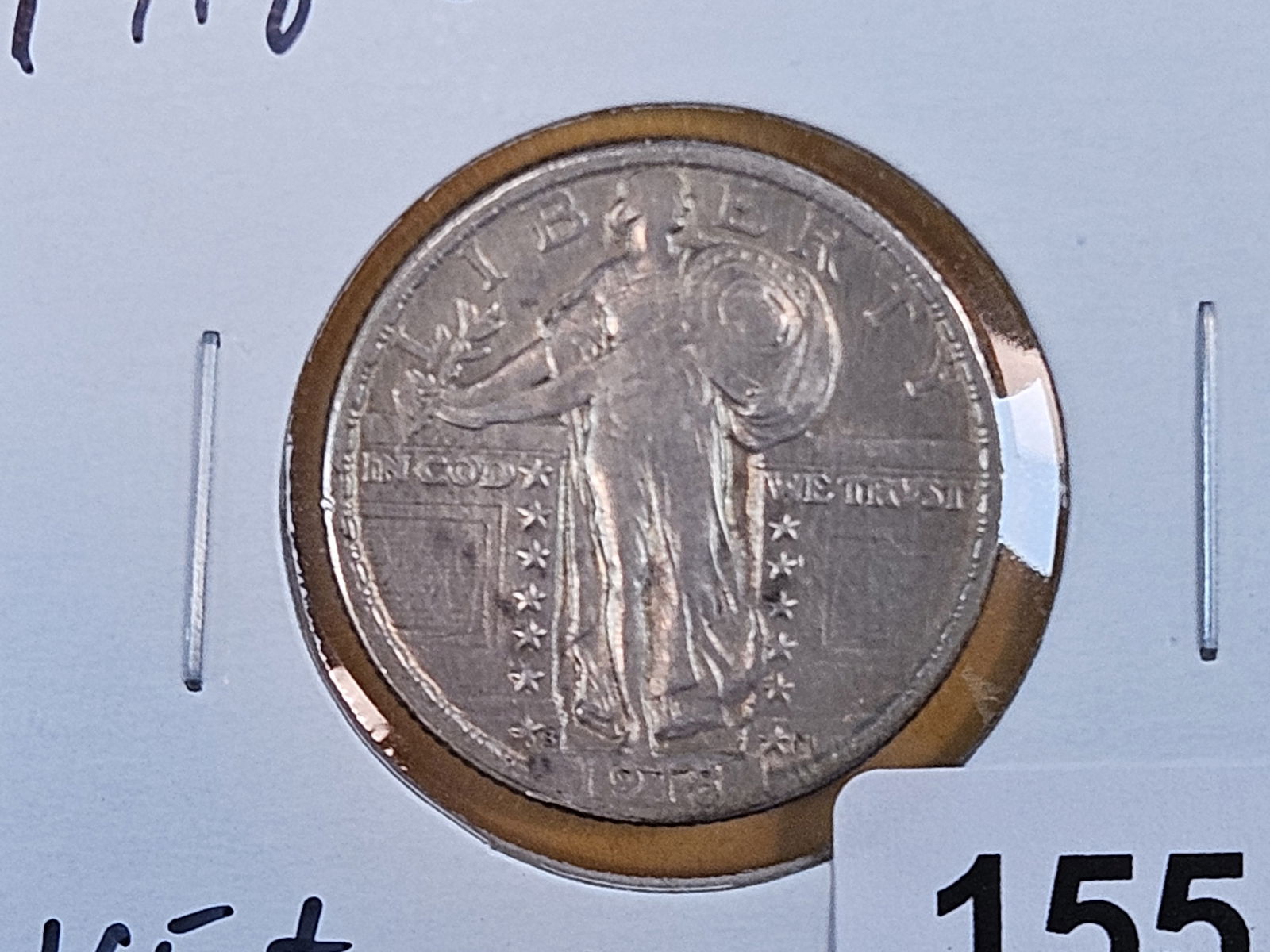 1918-S Standing Liberty Quarter in Very Fine plus - details: Light, older cleaning 