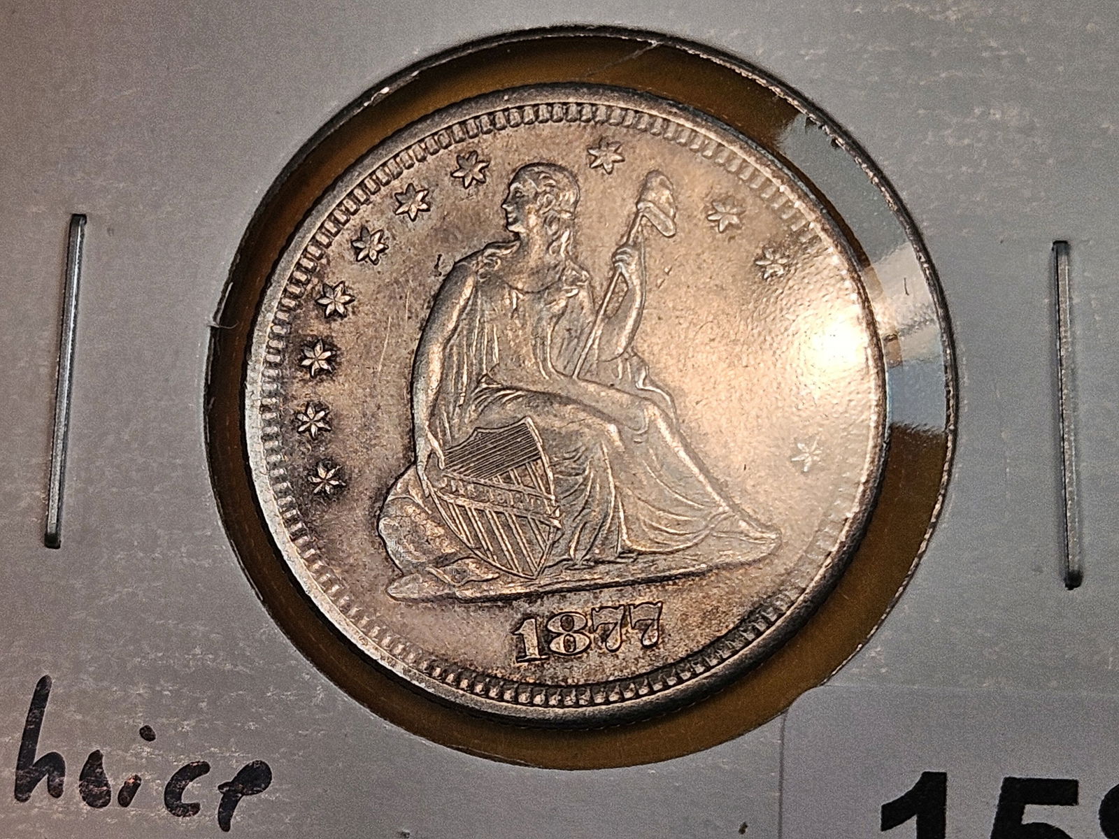 * CHOICE Brilliant Uncirculated Plus 1877-S Seated Liberty Quarter - 5