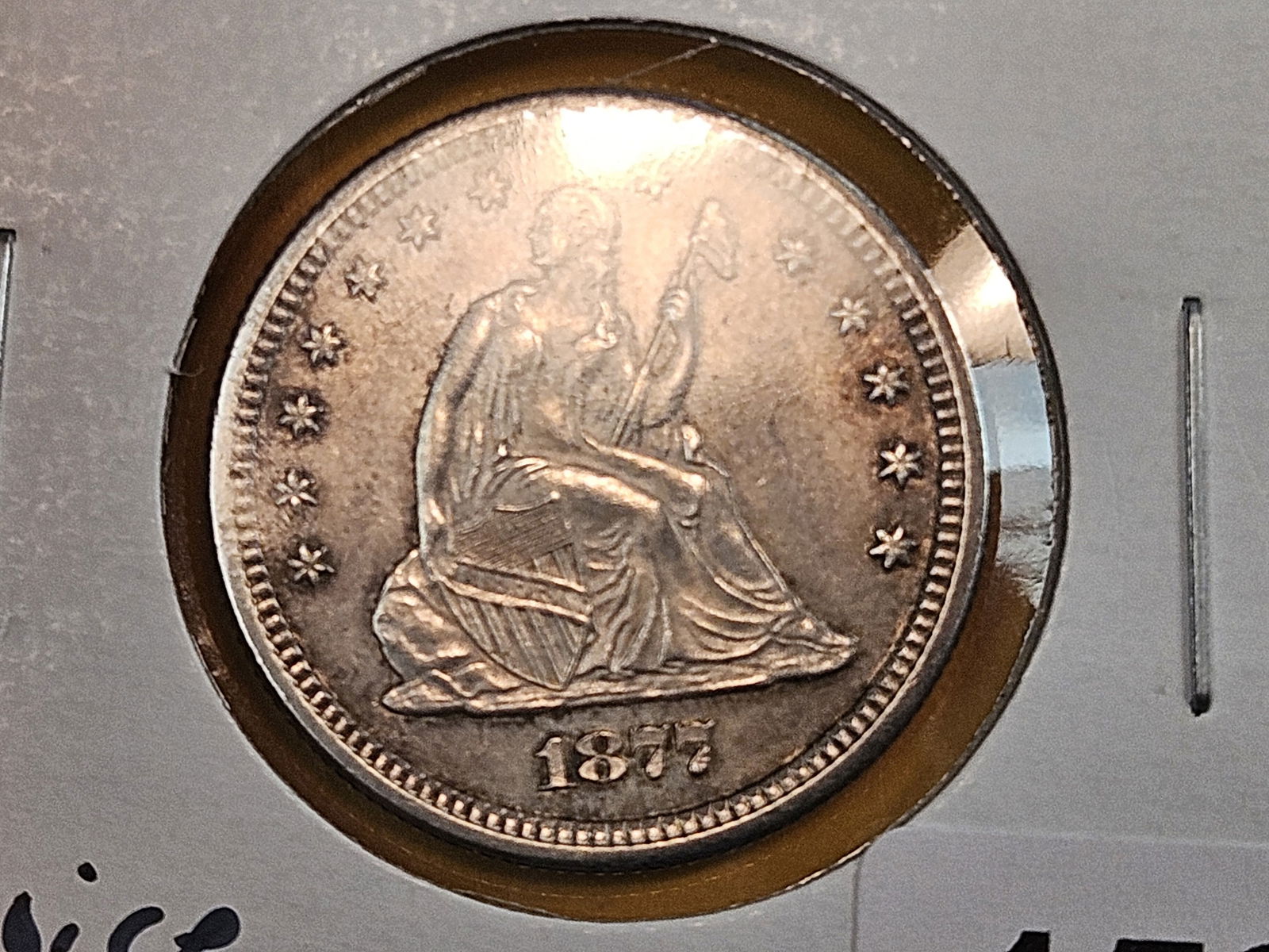 * CHOICE Brilliant Uncirculated Plus 1877-S Seated Liberty Quarter - 6