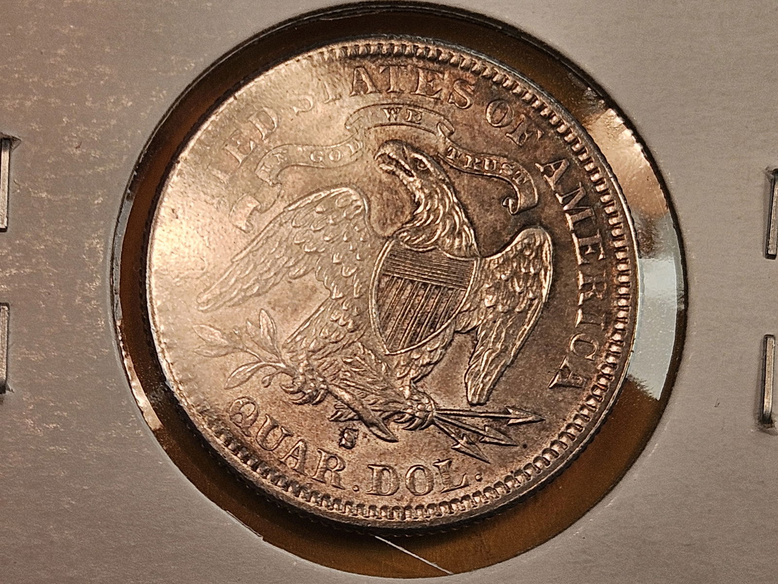 * CHOICE Brilliant Uncirculated Plus 1877-S Seated Liberty Quarter - 9