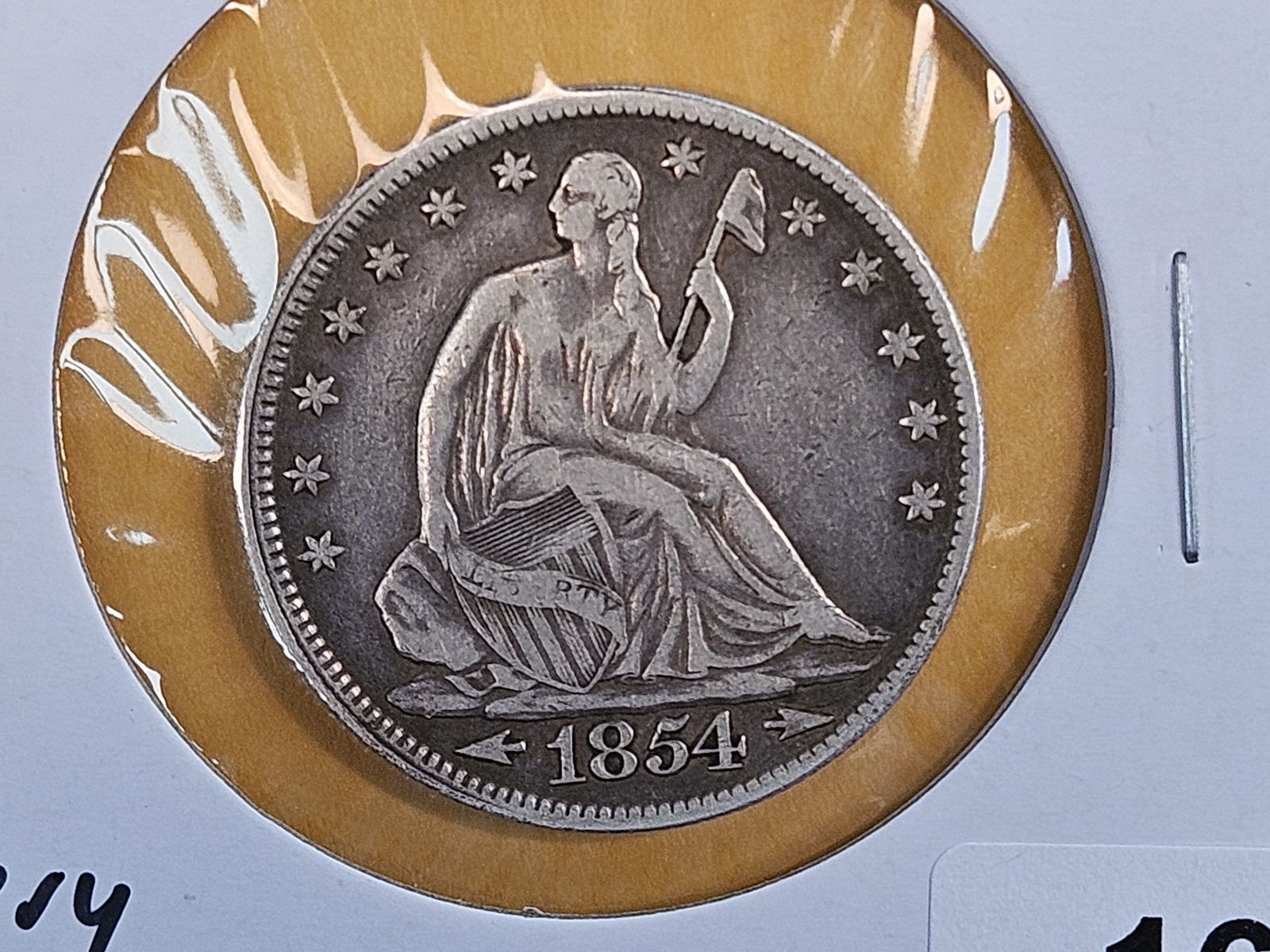 Little better 1854 Seated Liberty silver Half Dollar (1 of 3)