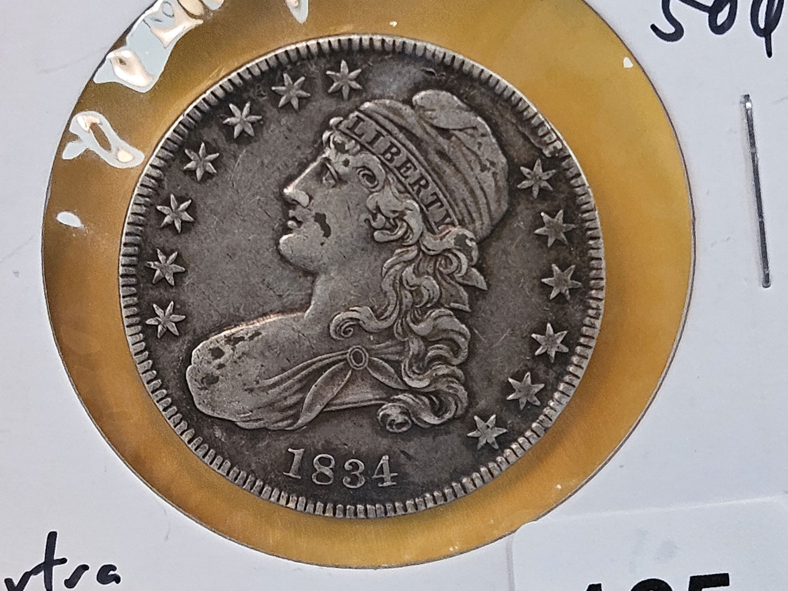 1834 Capped Bust Half Dollar in Extra Fine plus - 3