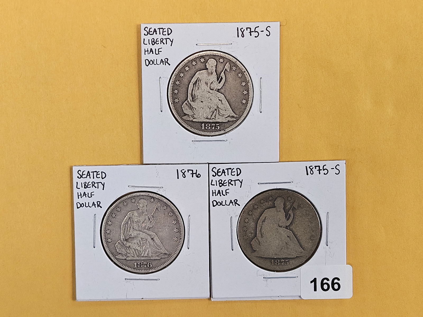 Three Seated Liberty Silver Half Dollars (1 of 2)