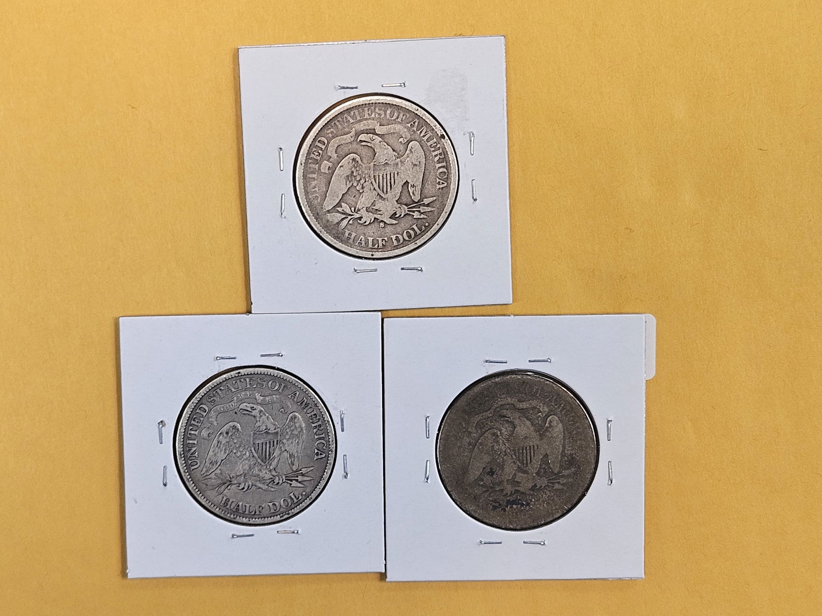 Three Seated Liberty Silver Half Dollars - 2