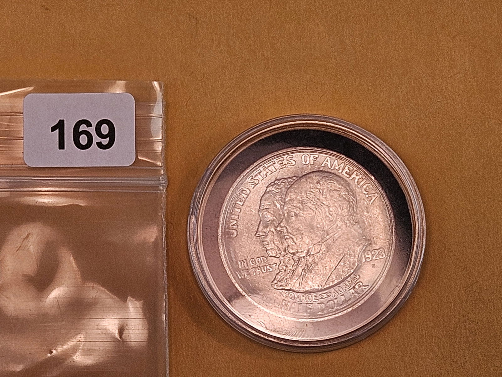 Brilliant 1923-S Monroe Doctrine Commemorative silver half dollar - 2