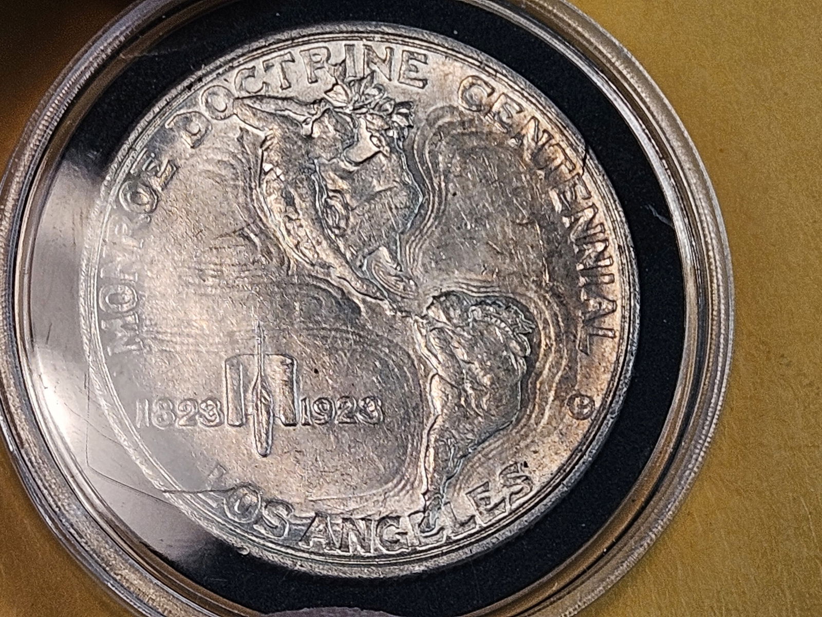 Brilliant 1923-S Monroe Doctrine Commemorative silver half dollar - 5
