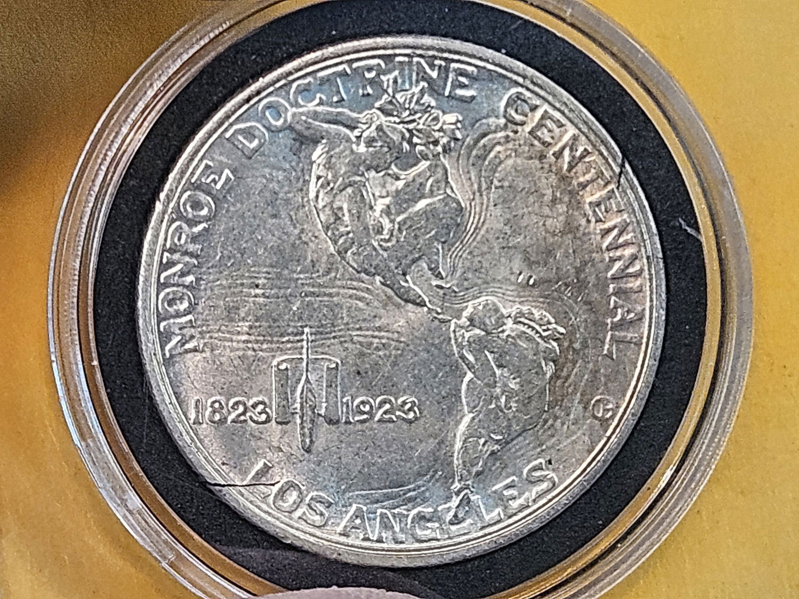 Brilliant 1923-S Monroe Doctrine Commemorative silver half dollar - 6