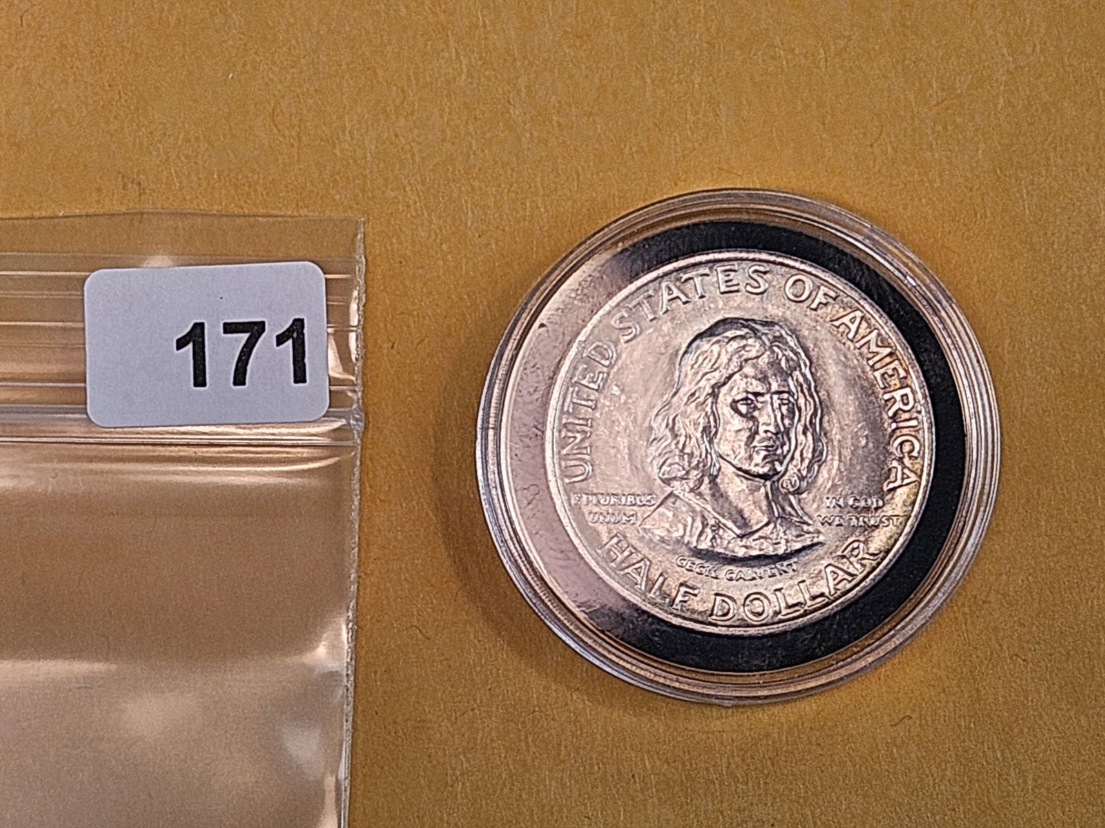 GEM Brilliant Uncirculated 1934 Maryland Commemorative silver half Dollar - 2