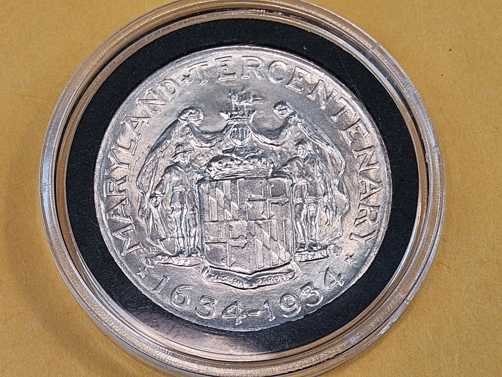 GEM Brilliant Uncirculated 1934 Maryland Commemorative silver half Dollar - 6