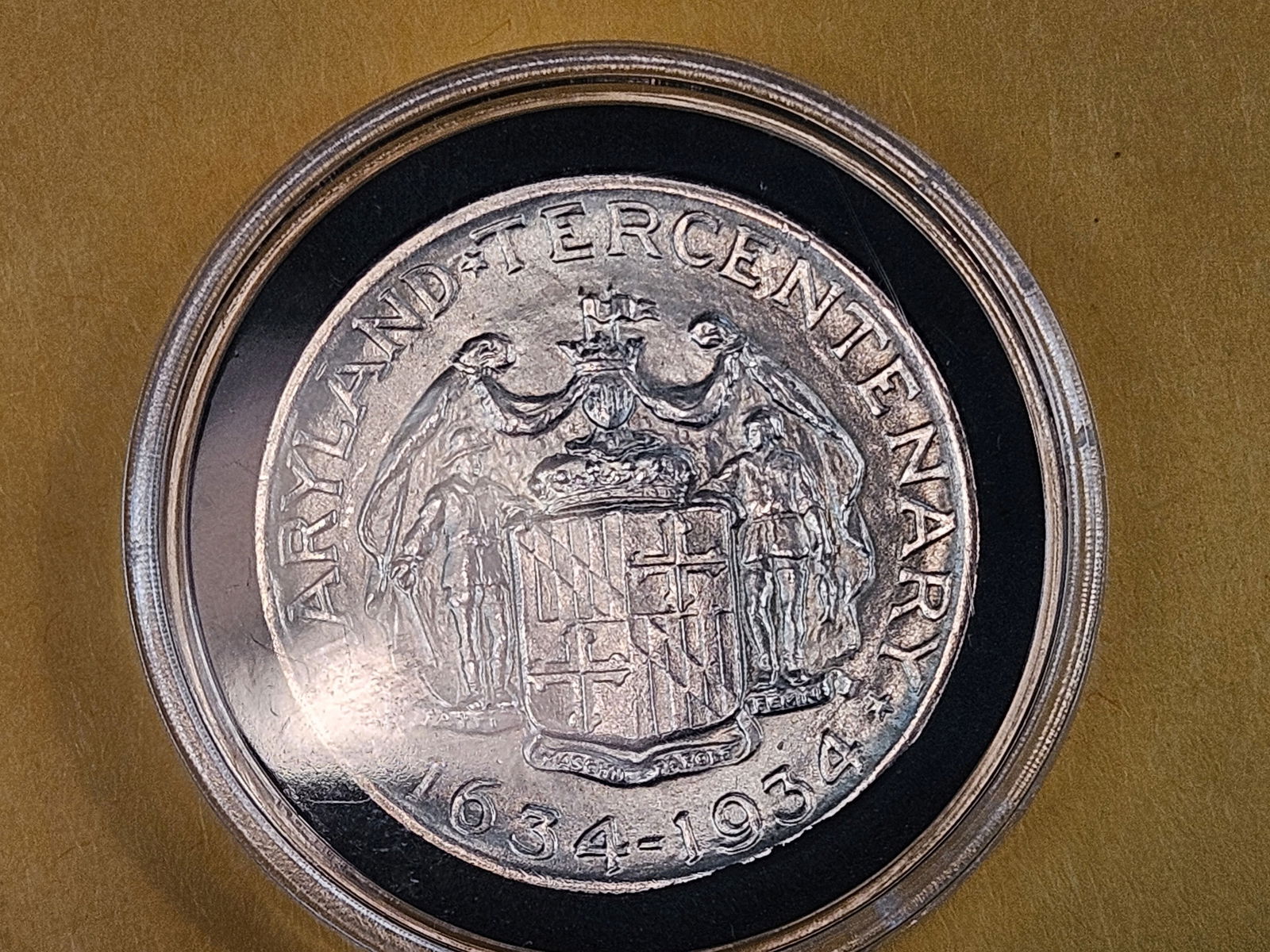 GEM Brilliant Uncirculated 1934 Maryland Commemorative silver half Dollar - 7