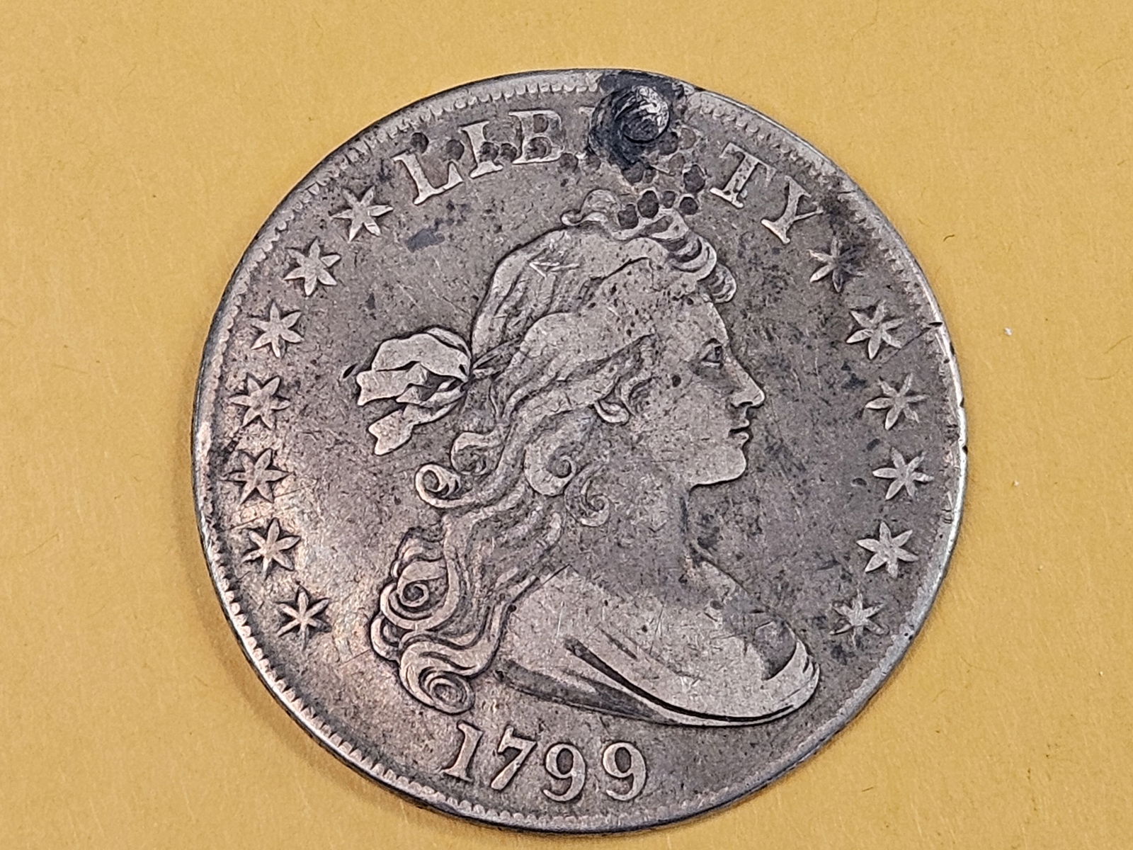 ** 1799 Draped Bust Silver Dollar in Very Fine plus - details (1 of 6)