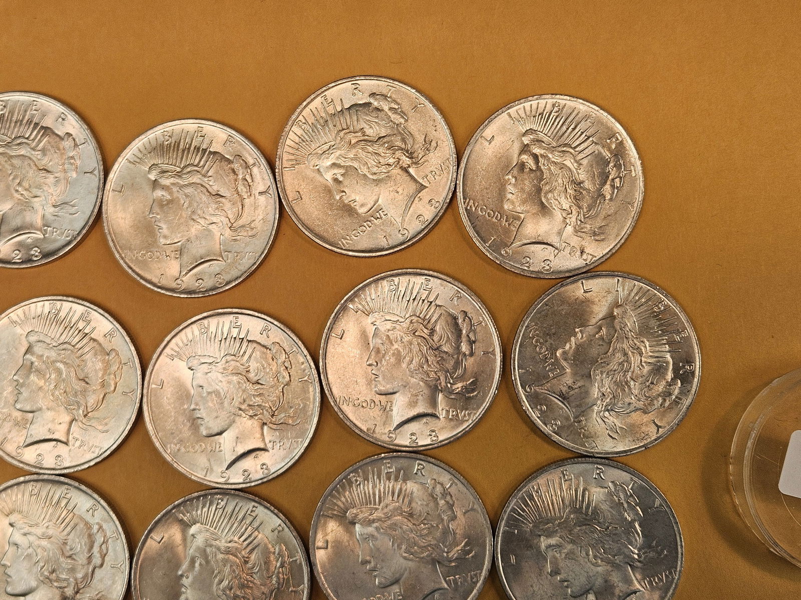 ** FULL Original Roll of Brilliant Uncirculated 1923 Peace Silver Dollars - 4