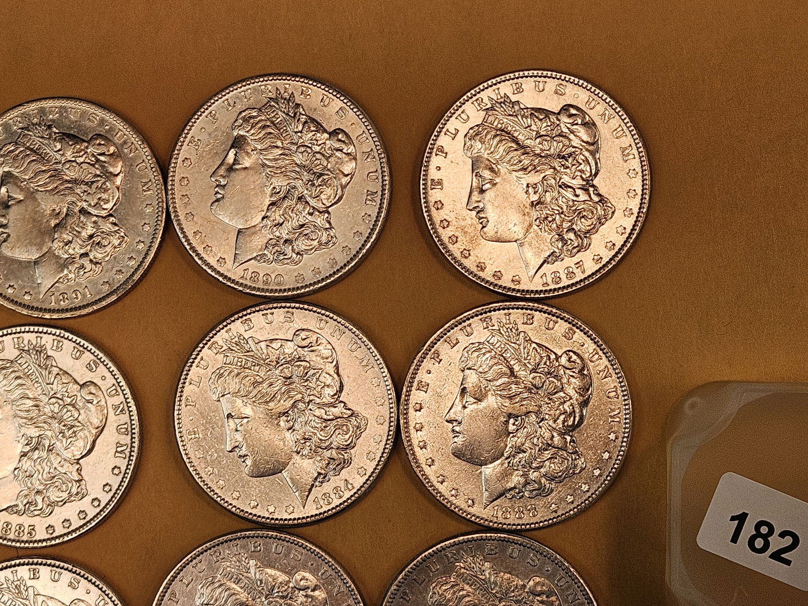 ** FULL ROLL ** Twenty Bright About Uncirculated Morgan silver Dollars - 4