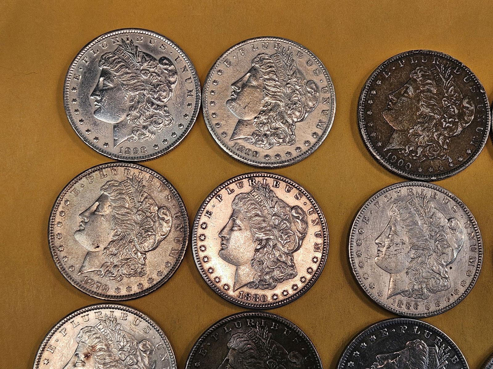 ** FULL ROLL ** Twenty About Uncirculated Morgan silver Dollars - 2