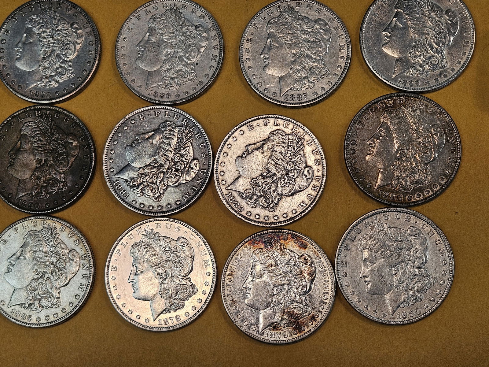 ** FULL ROLL ** Twenty About Uncirculated Morgan silver Dollars - 5