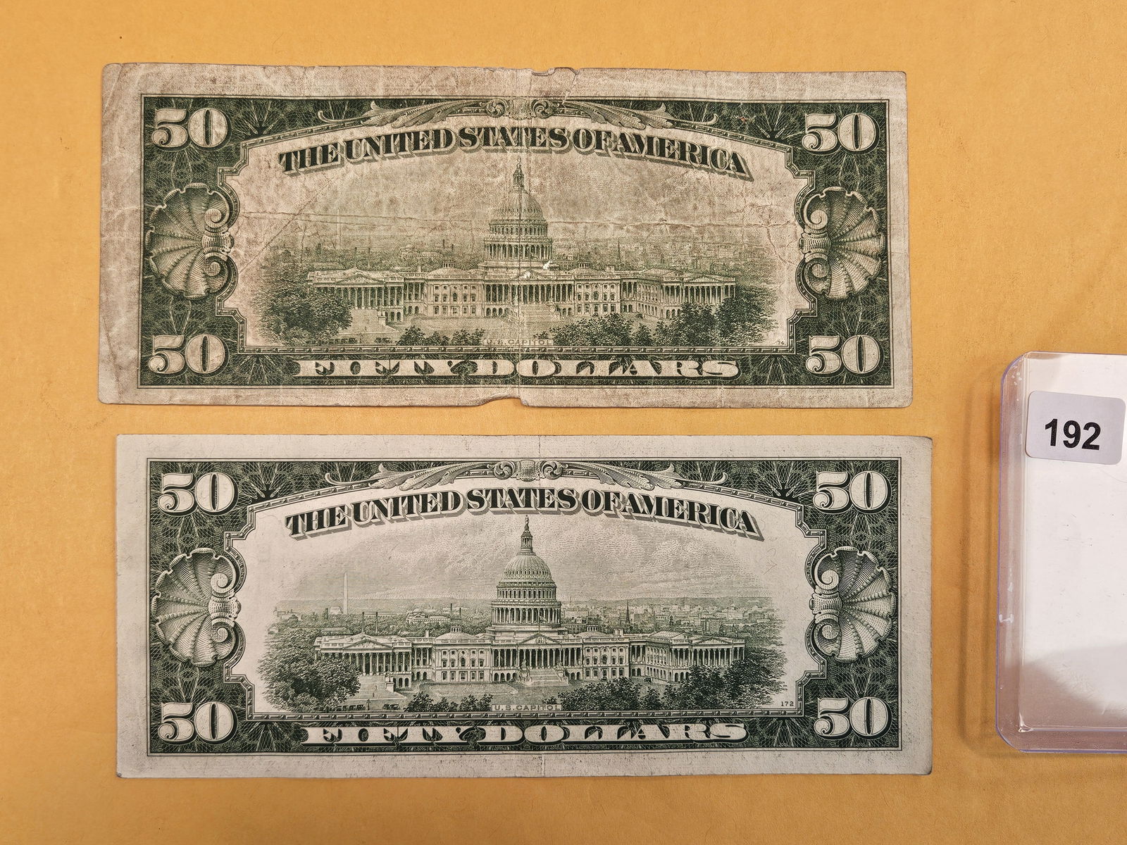 Two Fifty Dollar US Bills - 2