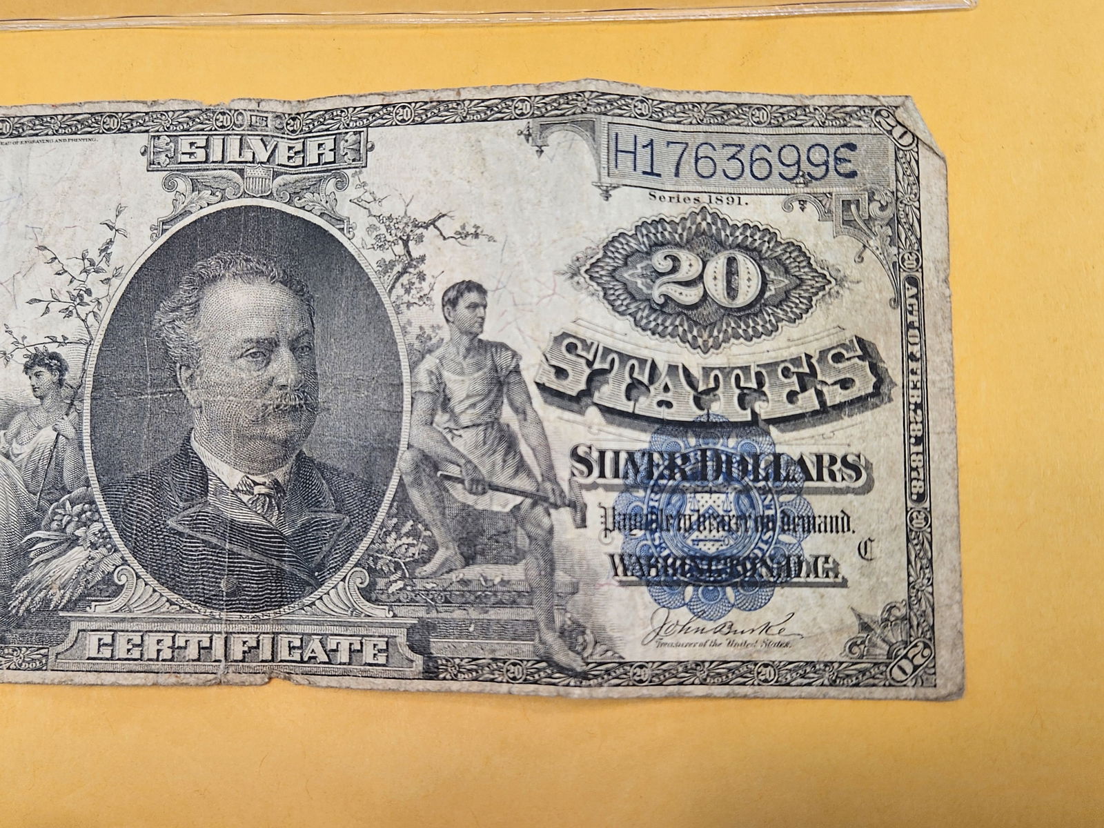 ** SCARCE ** Series of 1891 Twenty Dollar Large Size silver certificate - 3