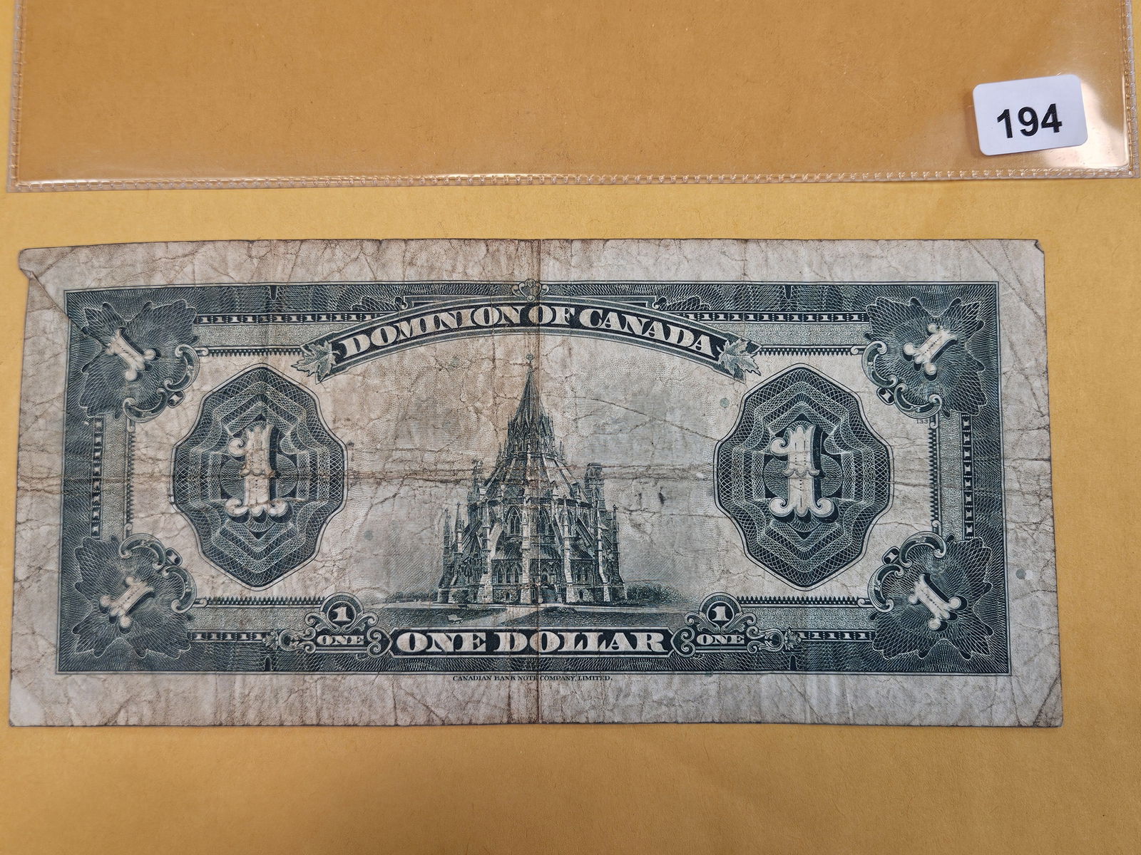 July 2nd, 1923 Dominion of Canada Large Size Dollar - 2