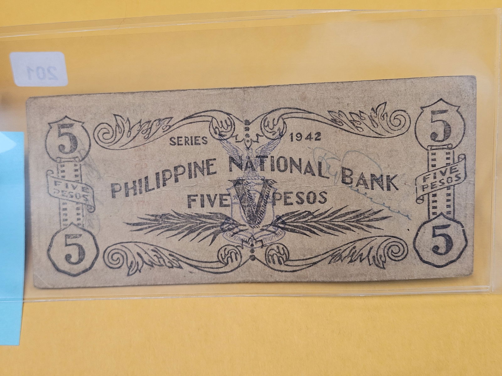 Better 1942 Philippines 5 pesos note - 3