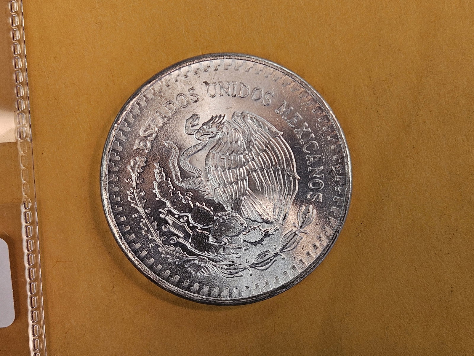 GEM Brilliant Uncirculated 1983 Mexico silver Onza - 3