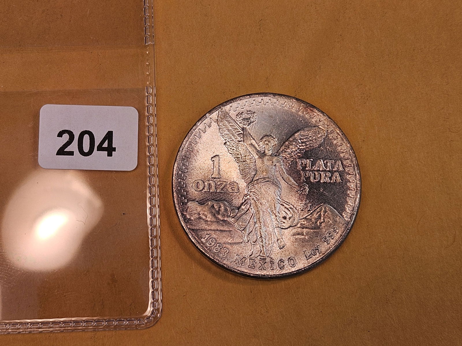 GEM Brilliant Uncirculated 1983 Mexico silver Onza - 2