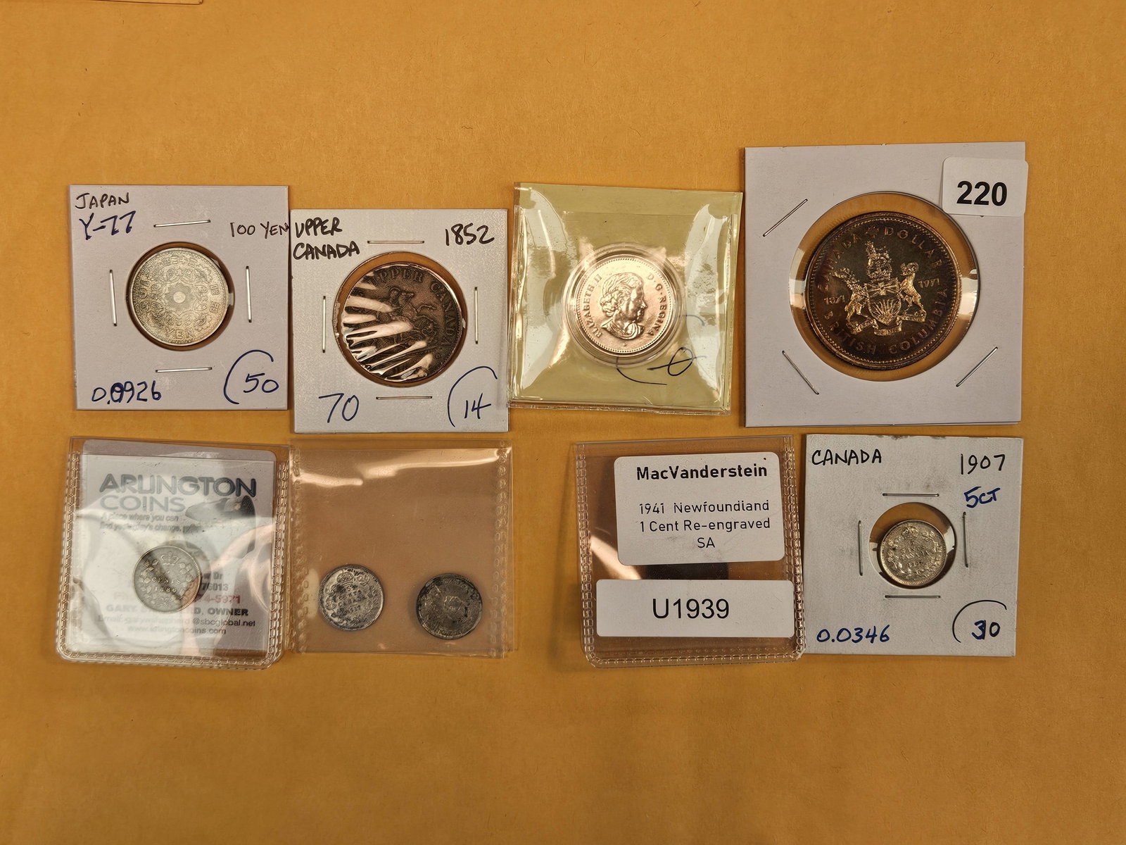 Nine super-fly mixed World coins (1 of 11)