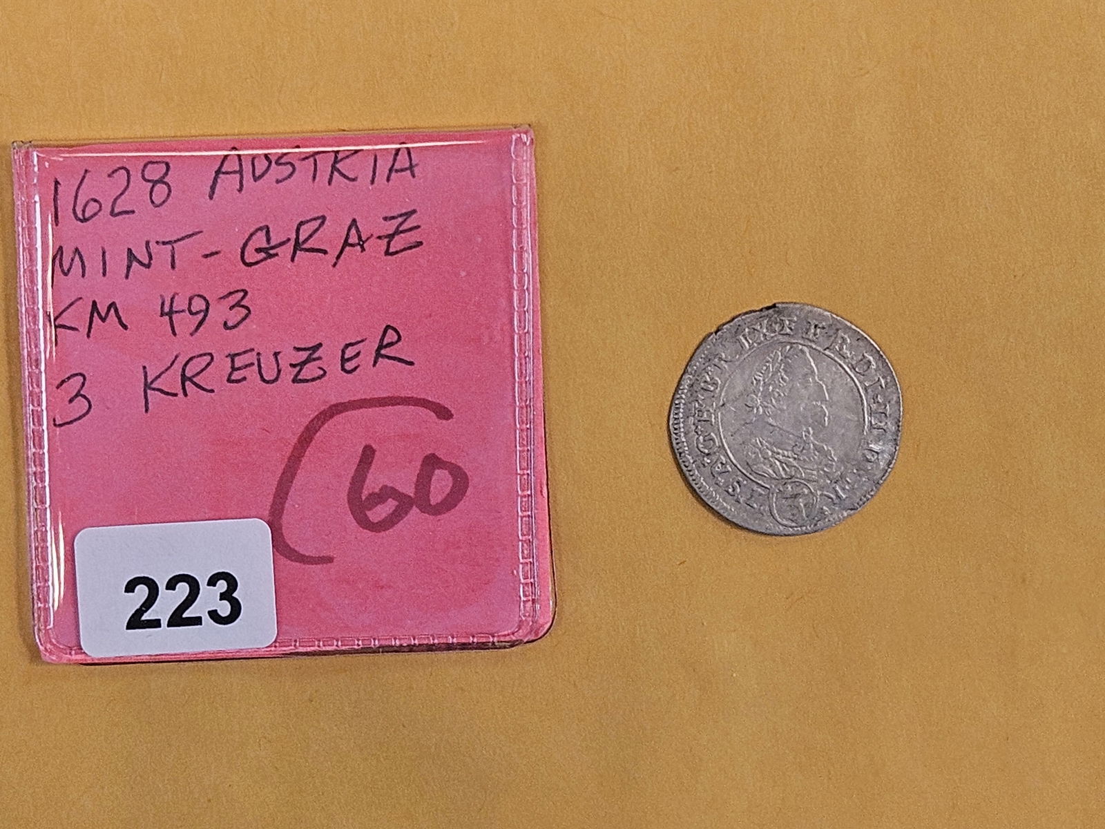 1628 Austria silver 3 kreuzer - 2