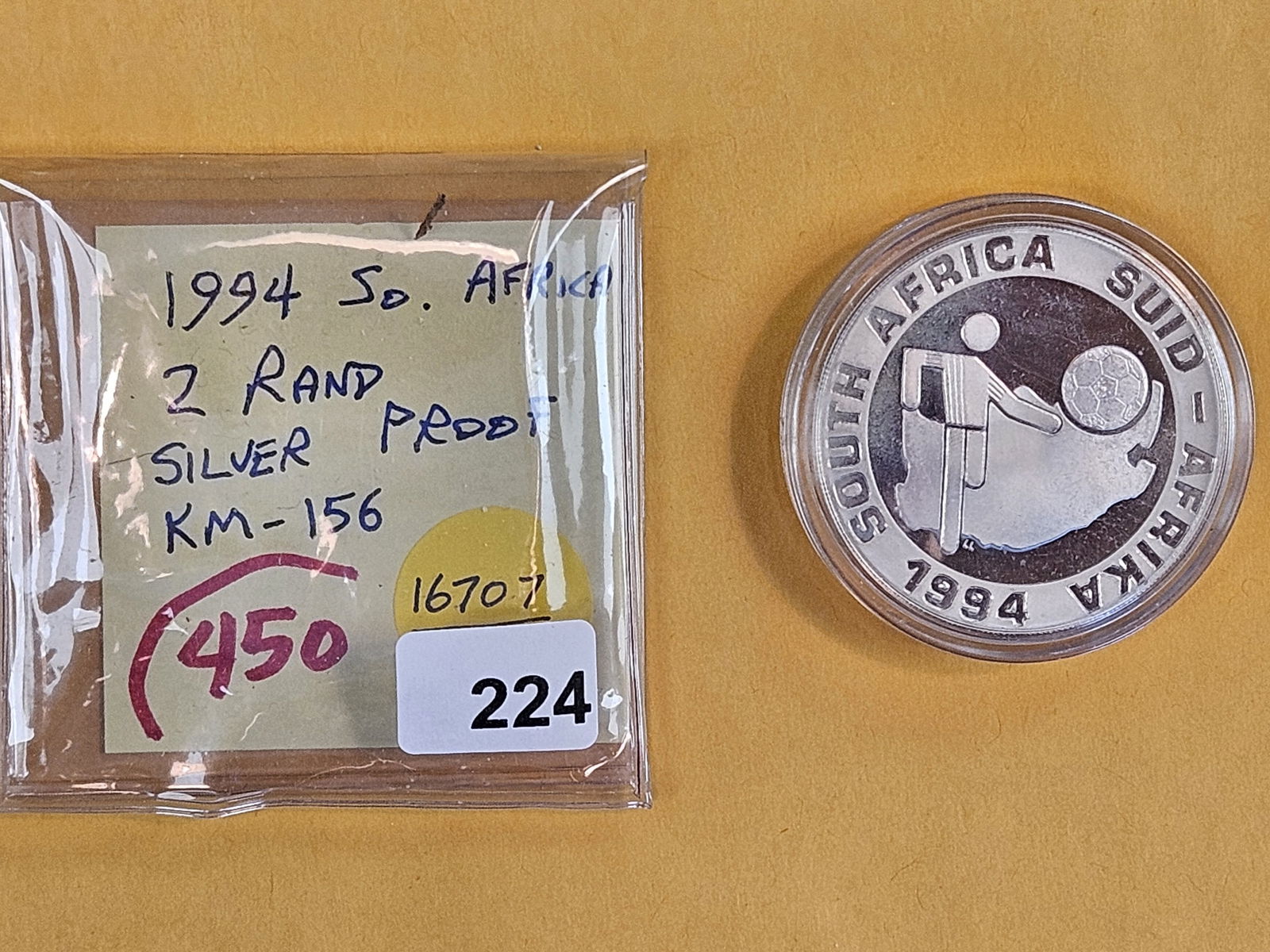 GEM Proof 1994 South Africa silver 2 rand - 2